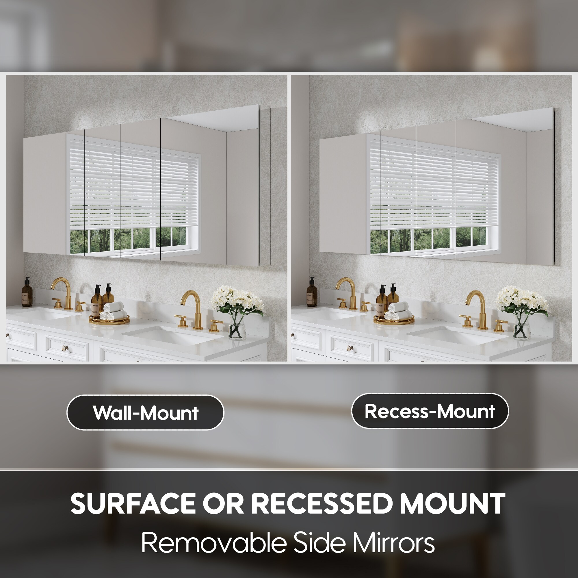 WELLFOR ROSA24TYRTY24L Bathroom-Wall-Cabinets - View #7