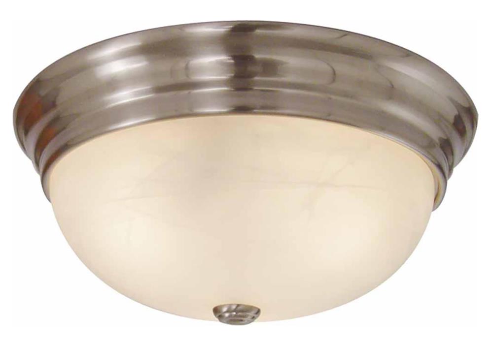 Oreana 2 Light 13 In Brushed Nickel Incandescent Flush Mount Light In The Flush Mount Lighting