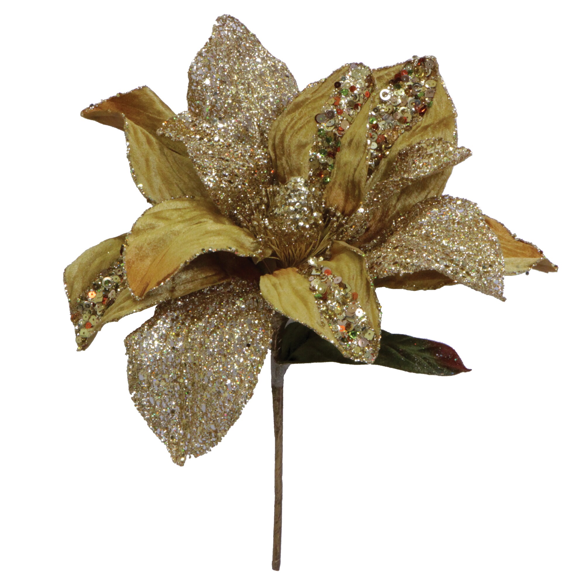 Vickerman O146208 31-Inches Gold Indoor Desktop Magnolia Artificial flower