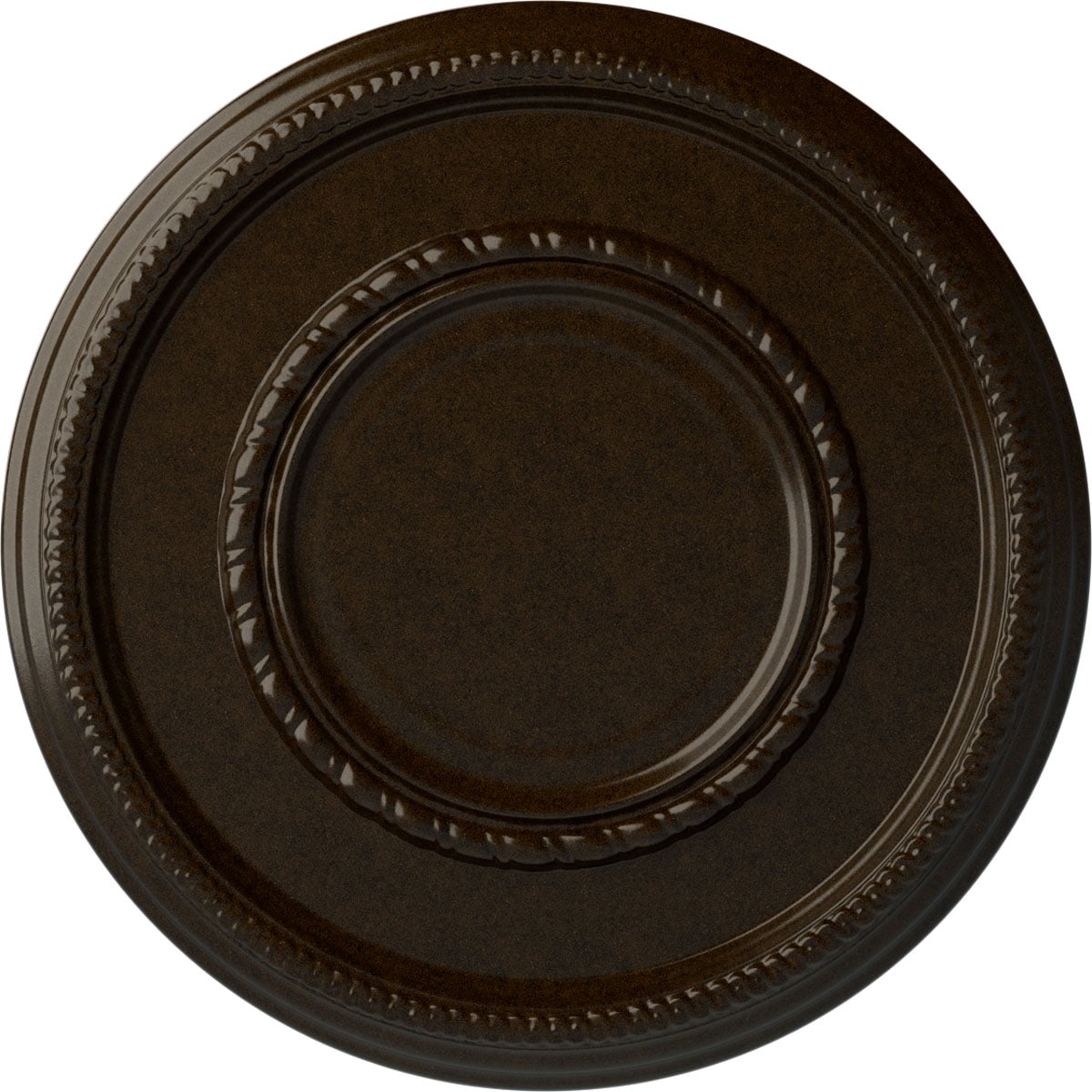 Ekena Millwork CM17FEBZS Federal Roped Large 17.375-in W x 17.375-in L Painted Bronze Polyurethane Whole Ceiling Medallion