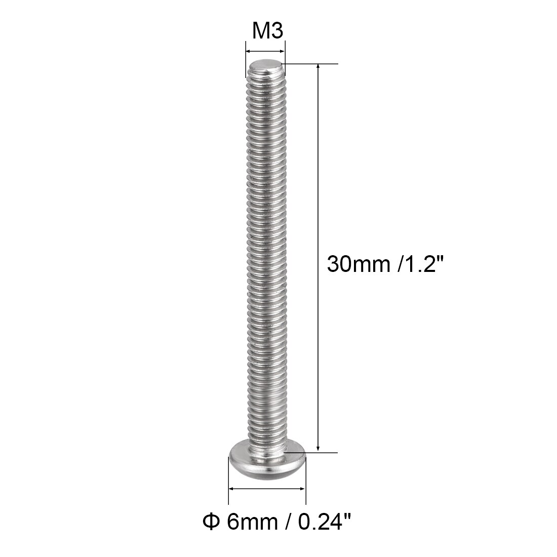 Unique Bargains S26090700UX3918 Metric-Machine-Screws - View #3