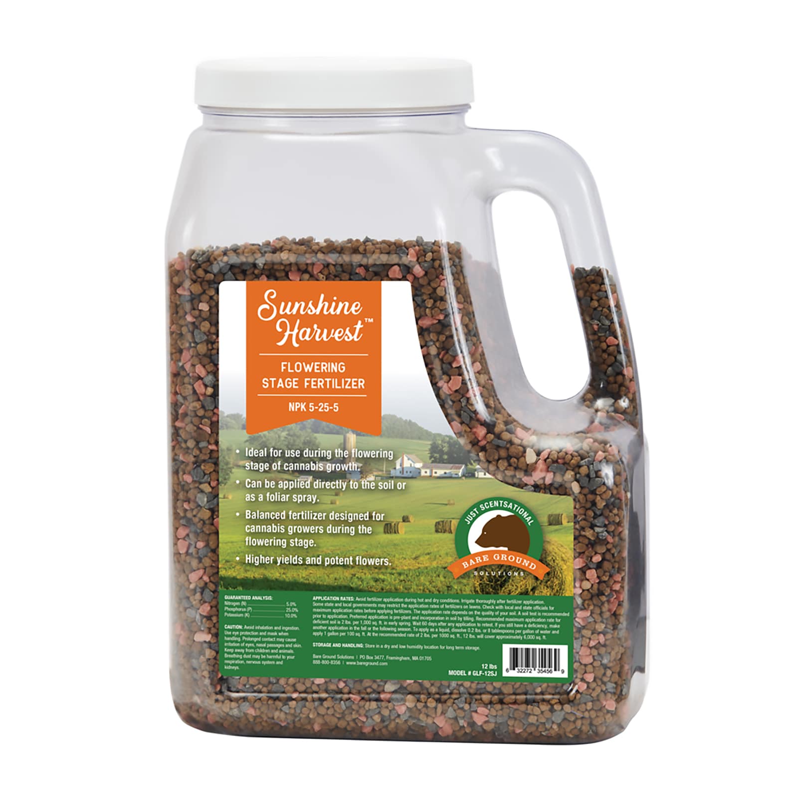 Just Scentsational GLF-12SJ Sunshine Harvest 12-lb 648-sq ft 5-25-5 Organic Natural All Purpose Lawn Starter Fertilizer