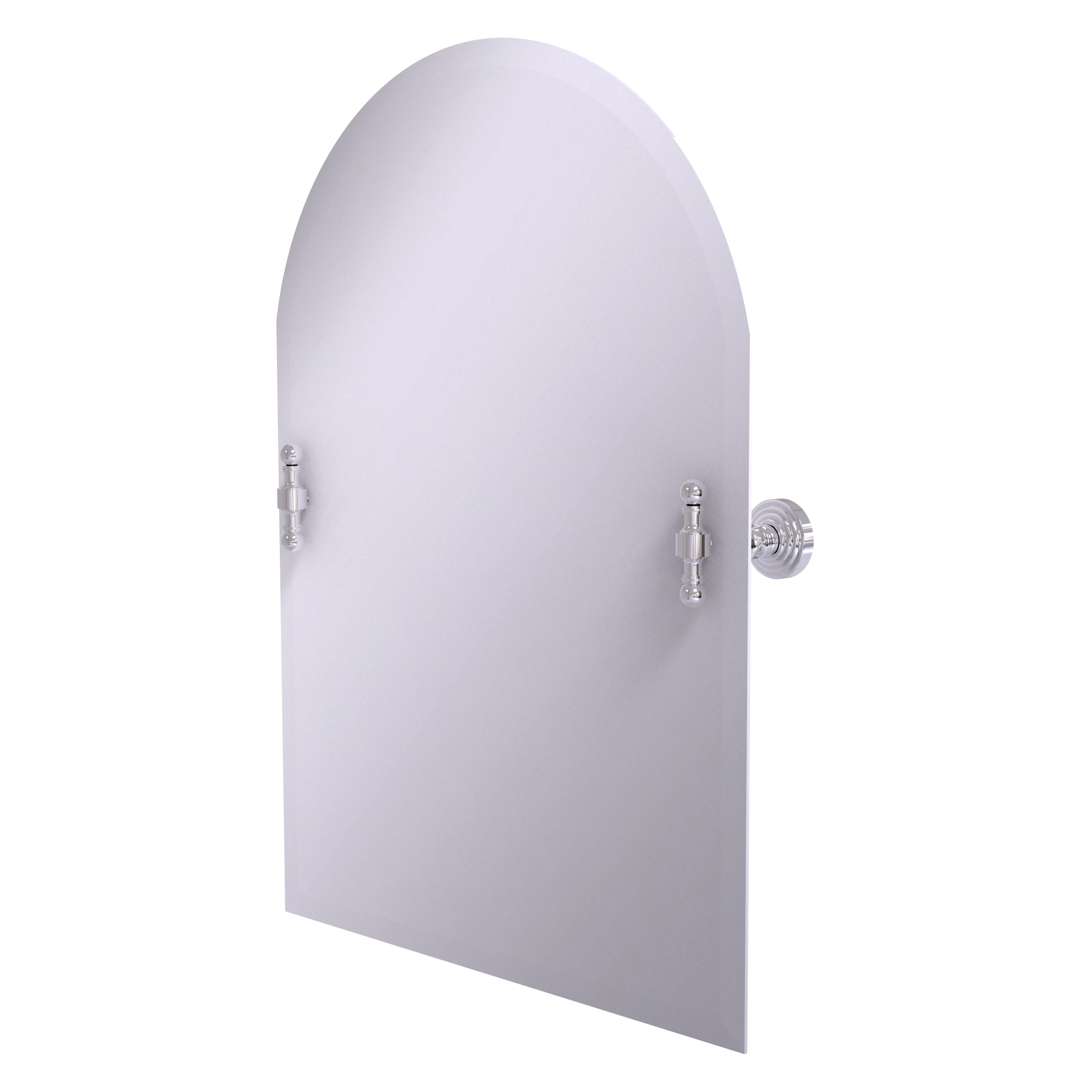 Allied Brass RW-94-PC Retro Wave 21-Inches x 29-Inches Beveled Frameless Arch Tilting Bathroom Vanity Mirror ( Polished Chrome )