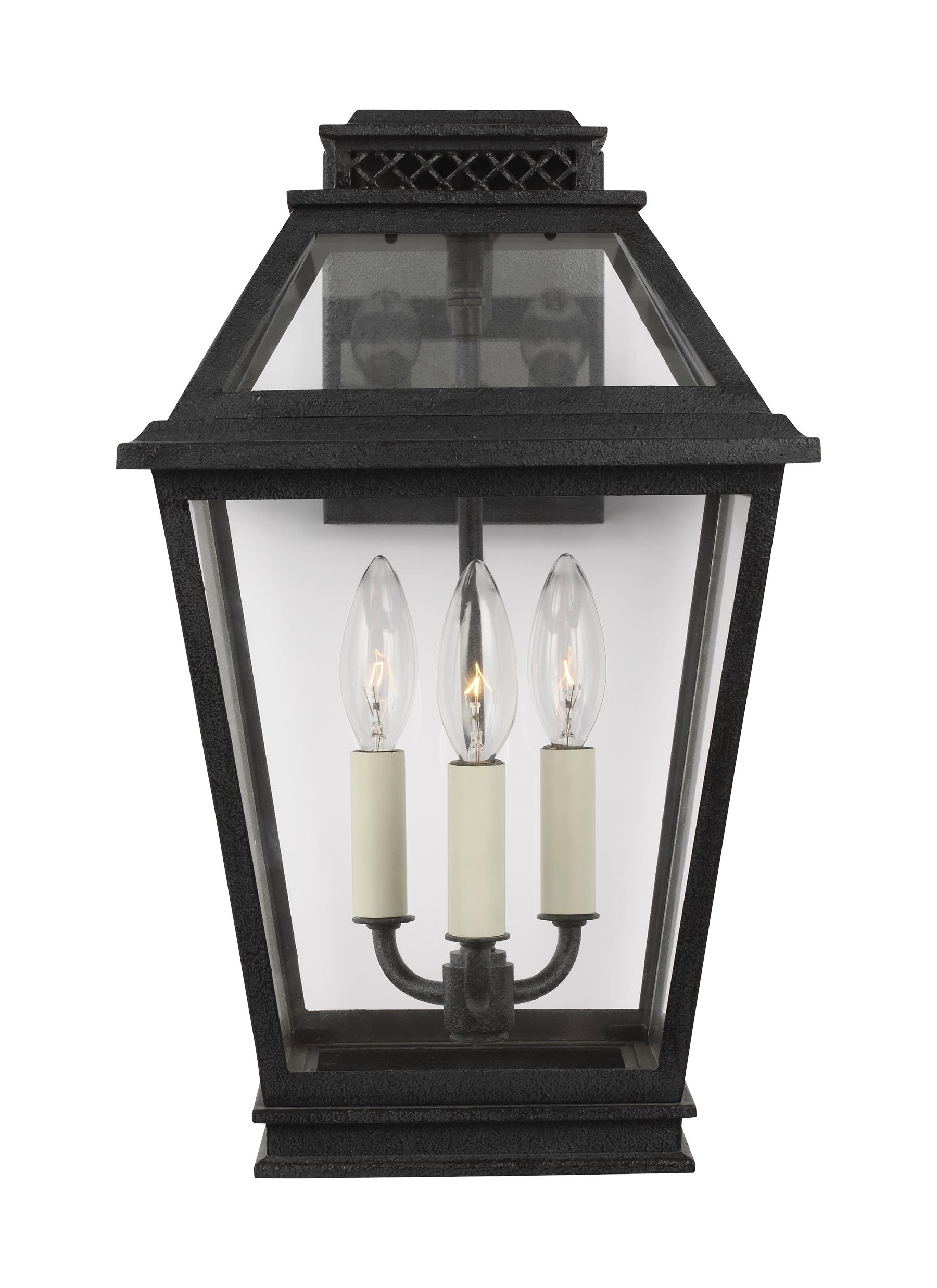 Falmouth Weathered Zinc 16" Dimmable Outdoor Wall Lantern