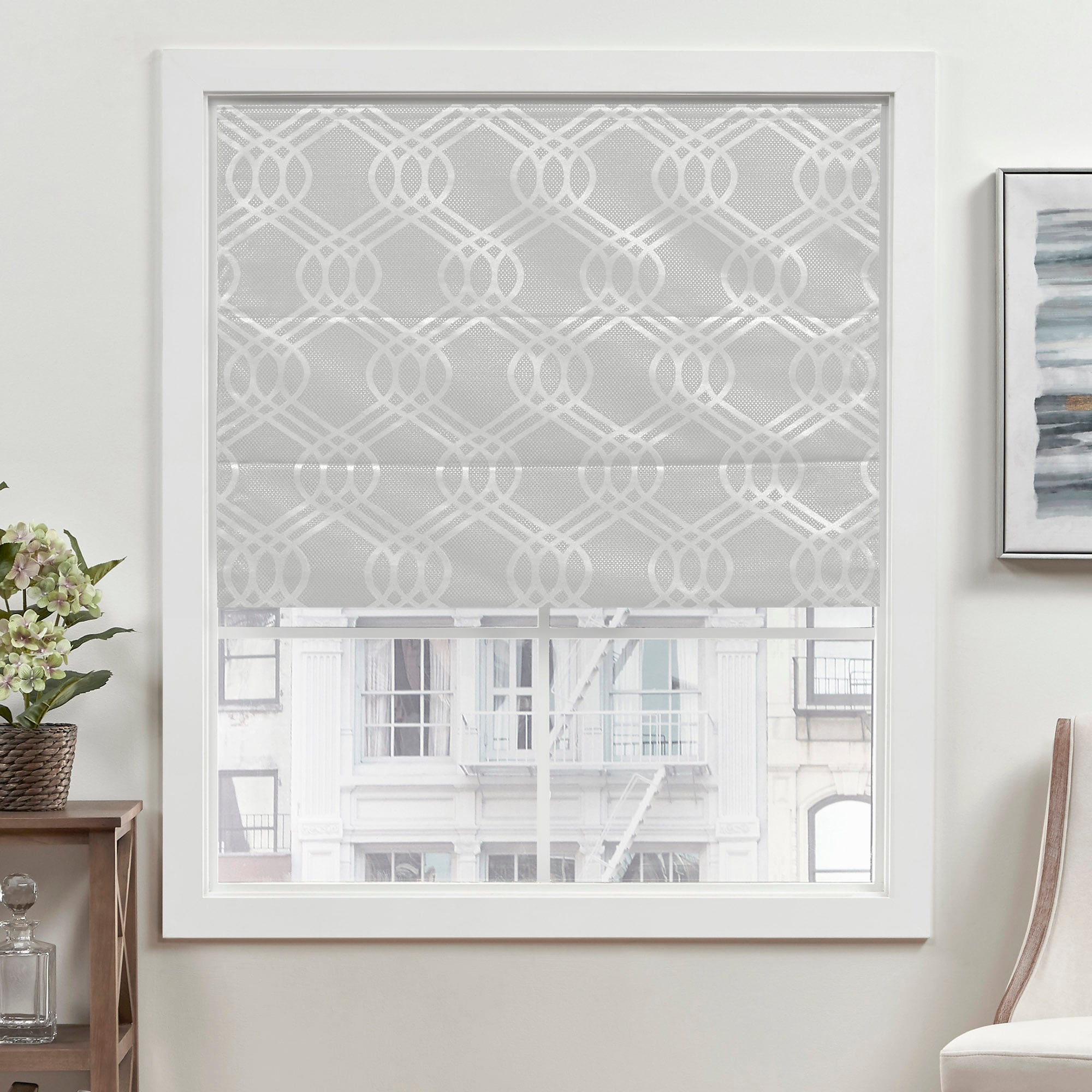 Exclusive Home YO013607DSEHB1 049 27-Inches x 64-Inches Silver Blackout Cordless Roman shade