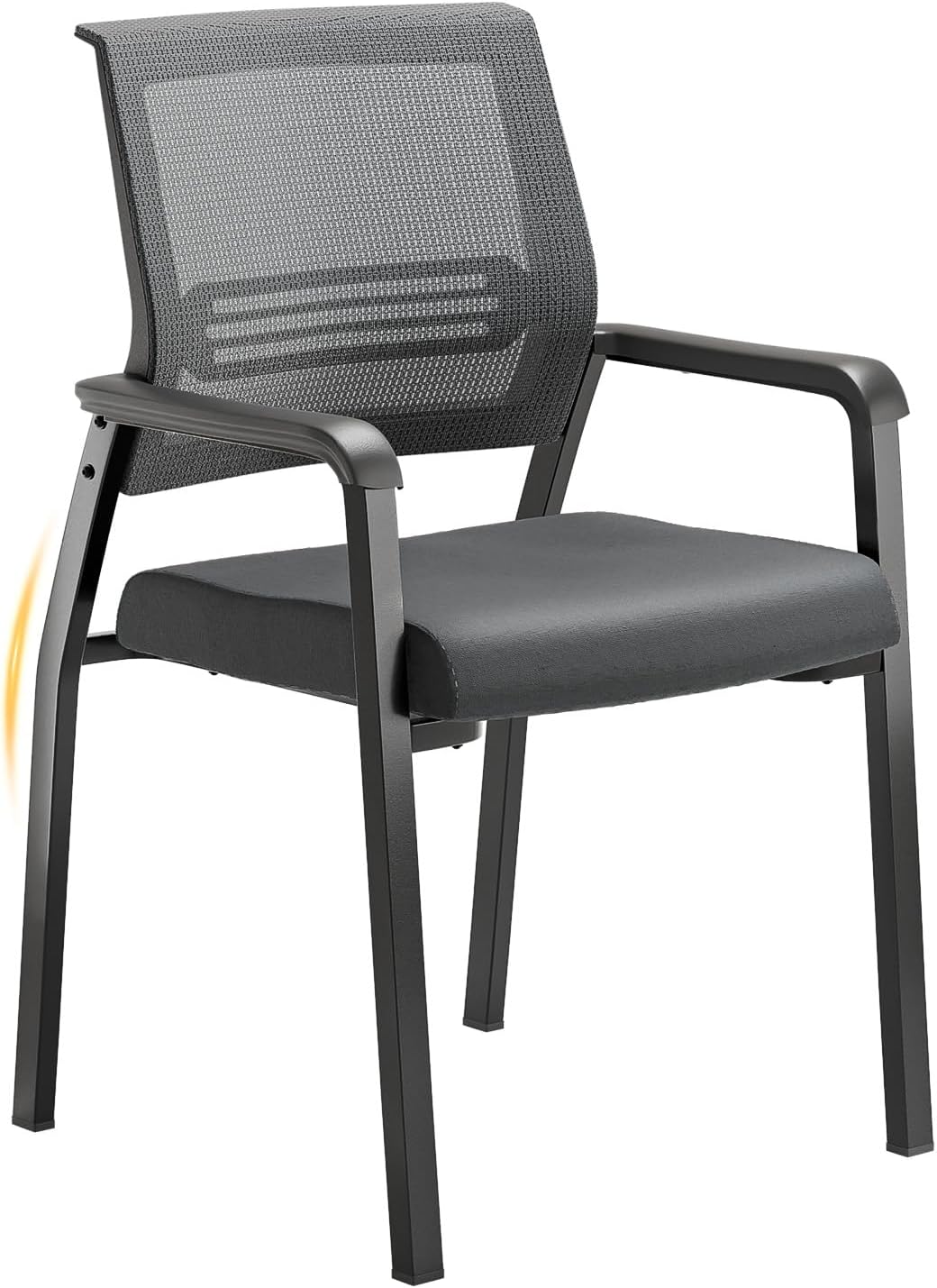 Winado LO1G52005943 1PCS Gray Metal Frame Breathable Mesh Back Stackable Chair with Cushion