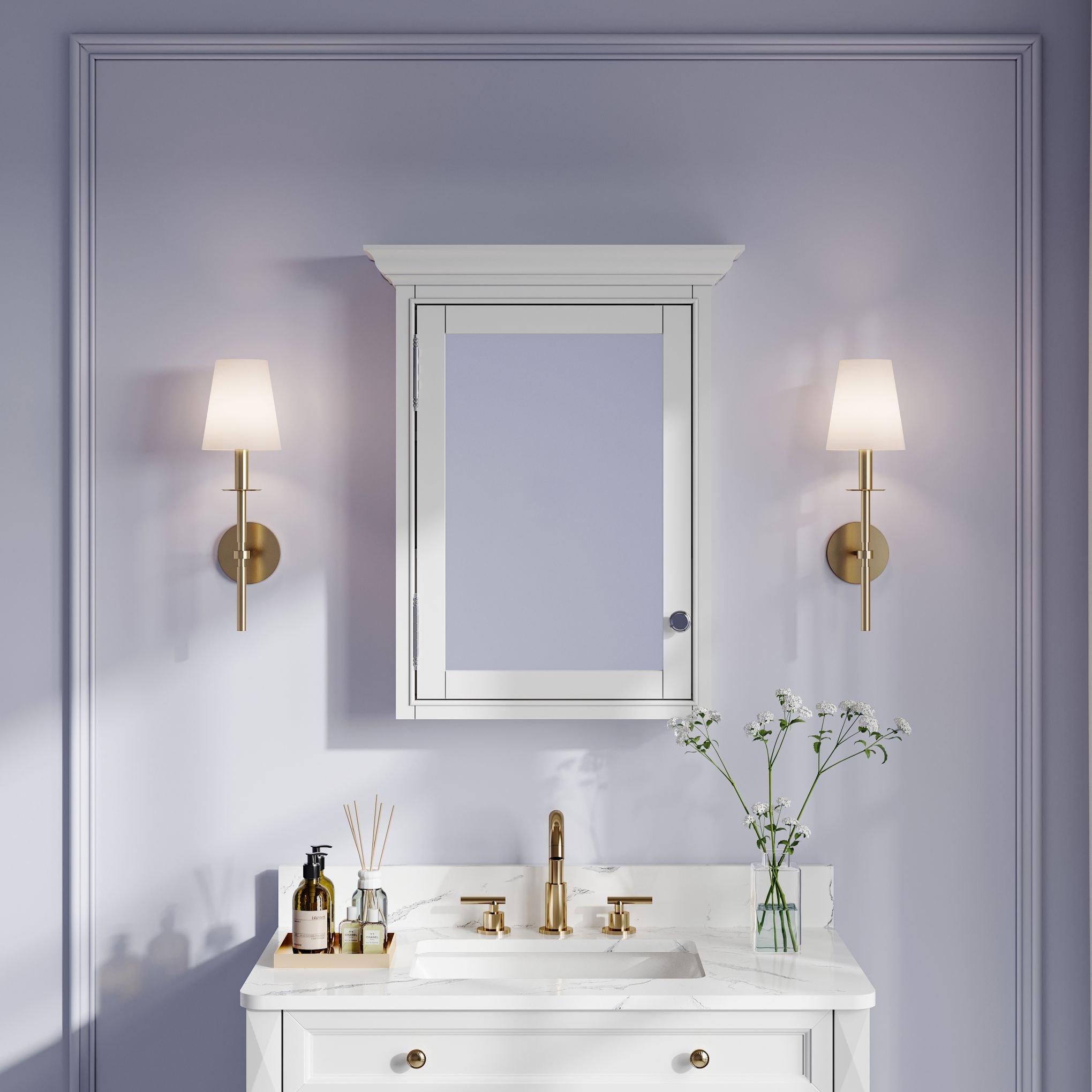 WELLFOR L2430MCL-WT Bathroom-Medicine-Cabinets - View #2