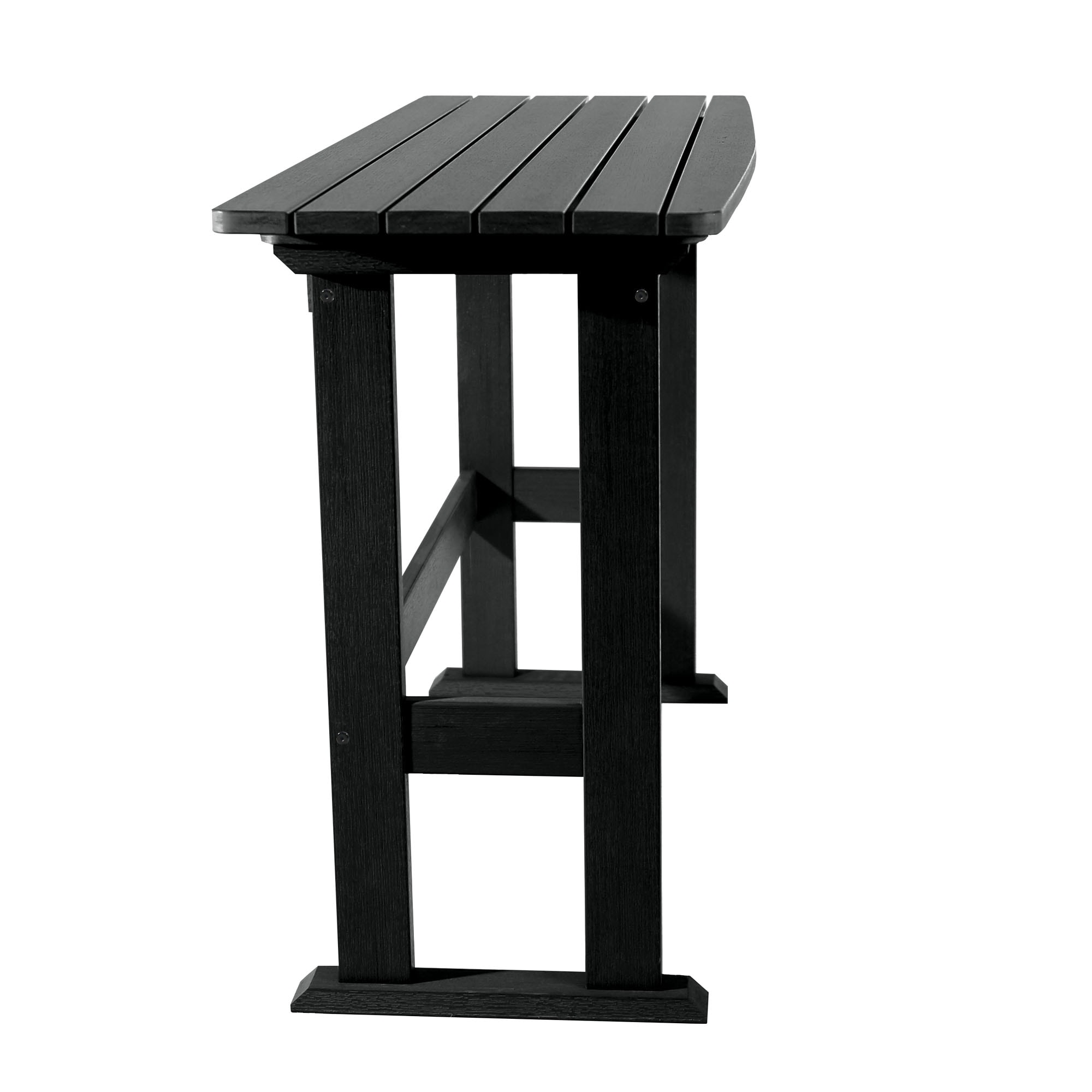 Lehigh Black Recycled Plastic Counter Height Balcony Table