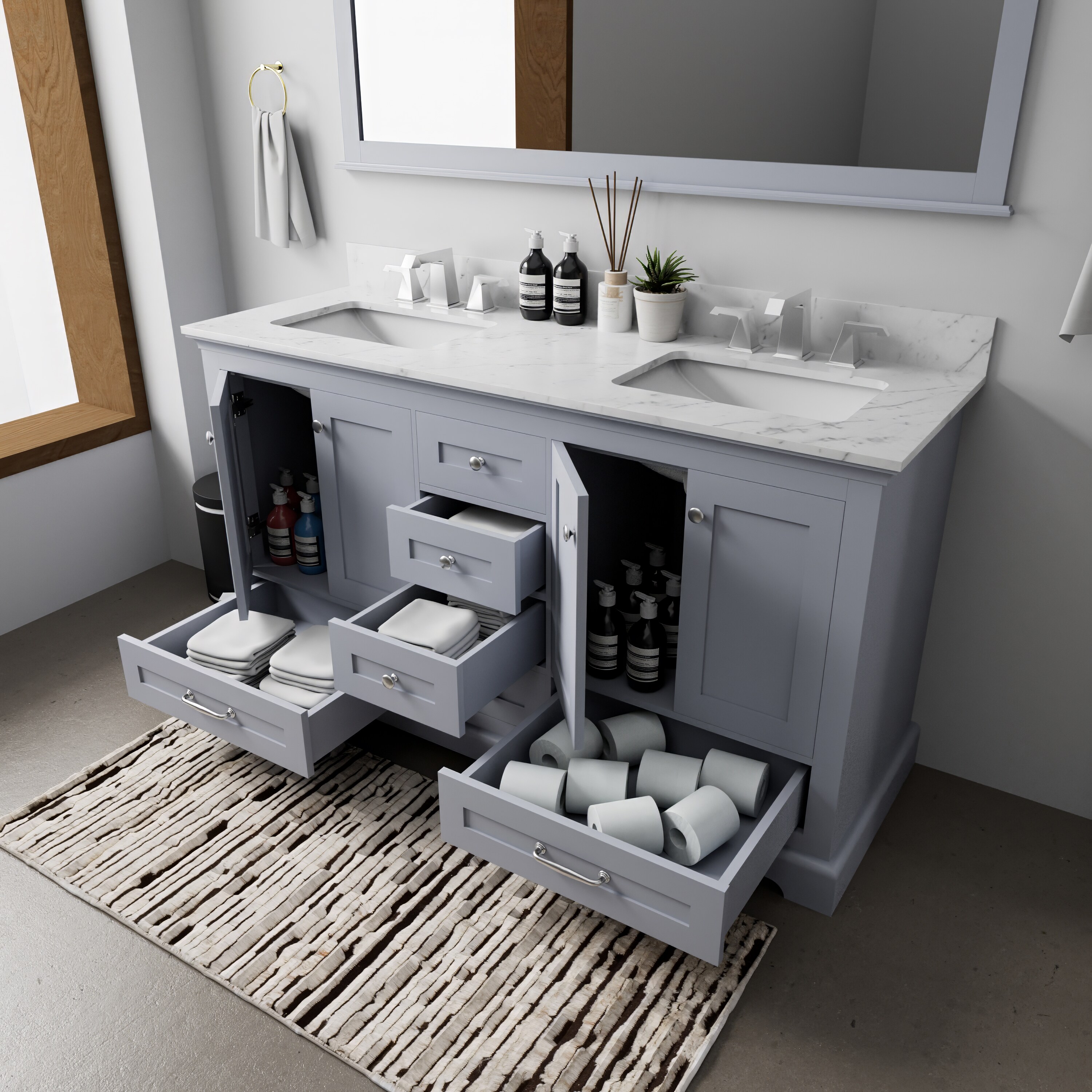 Lexora LD342260DBDSM58F Bath-Vanity-Combo - View #5
