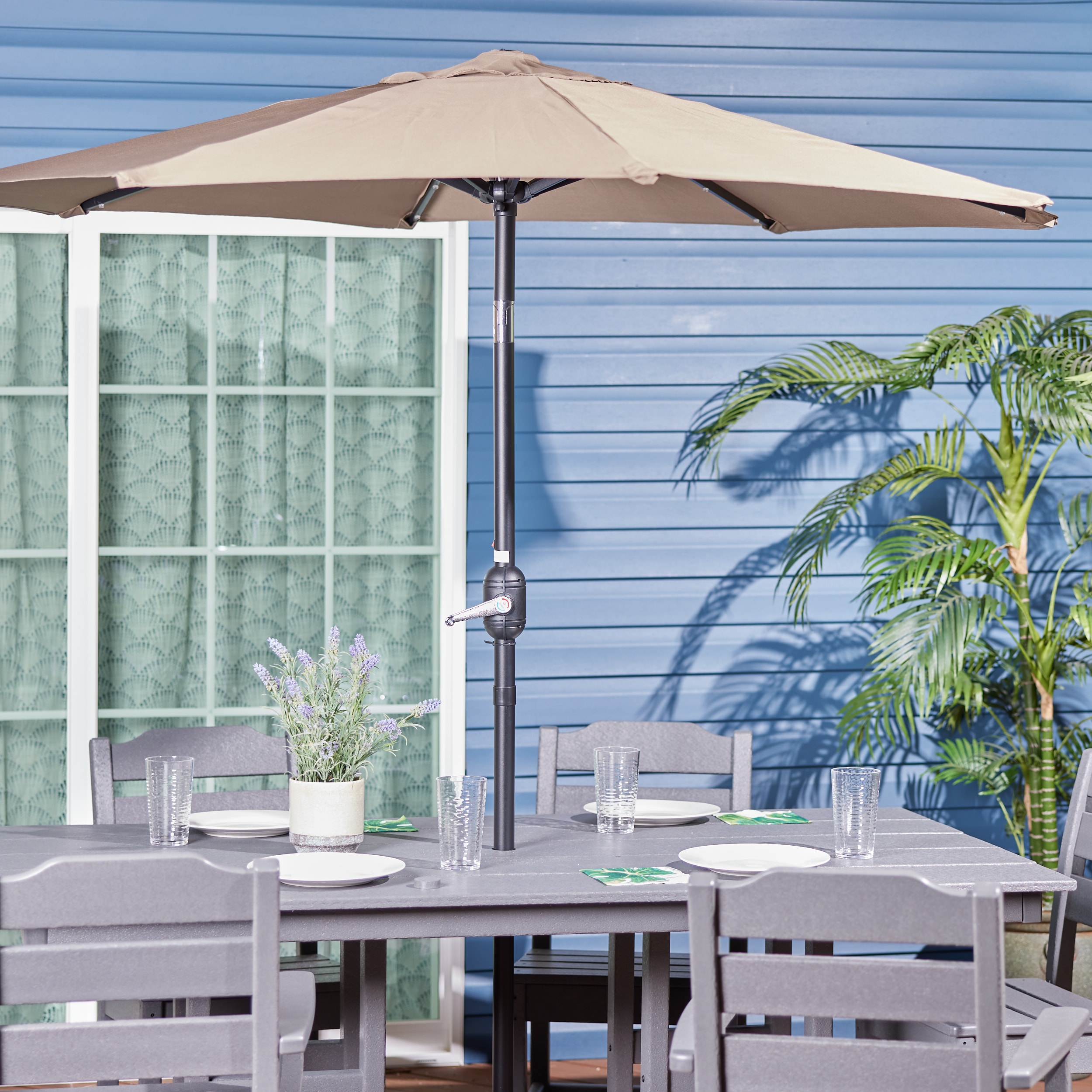 Trademark Innovations UMBLED7-TAN Umbrellas-2 - View #5