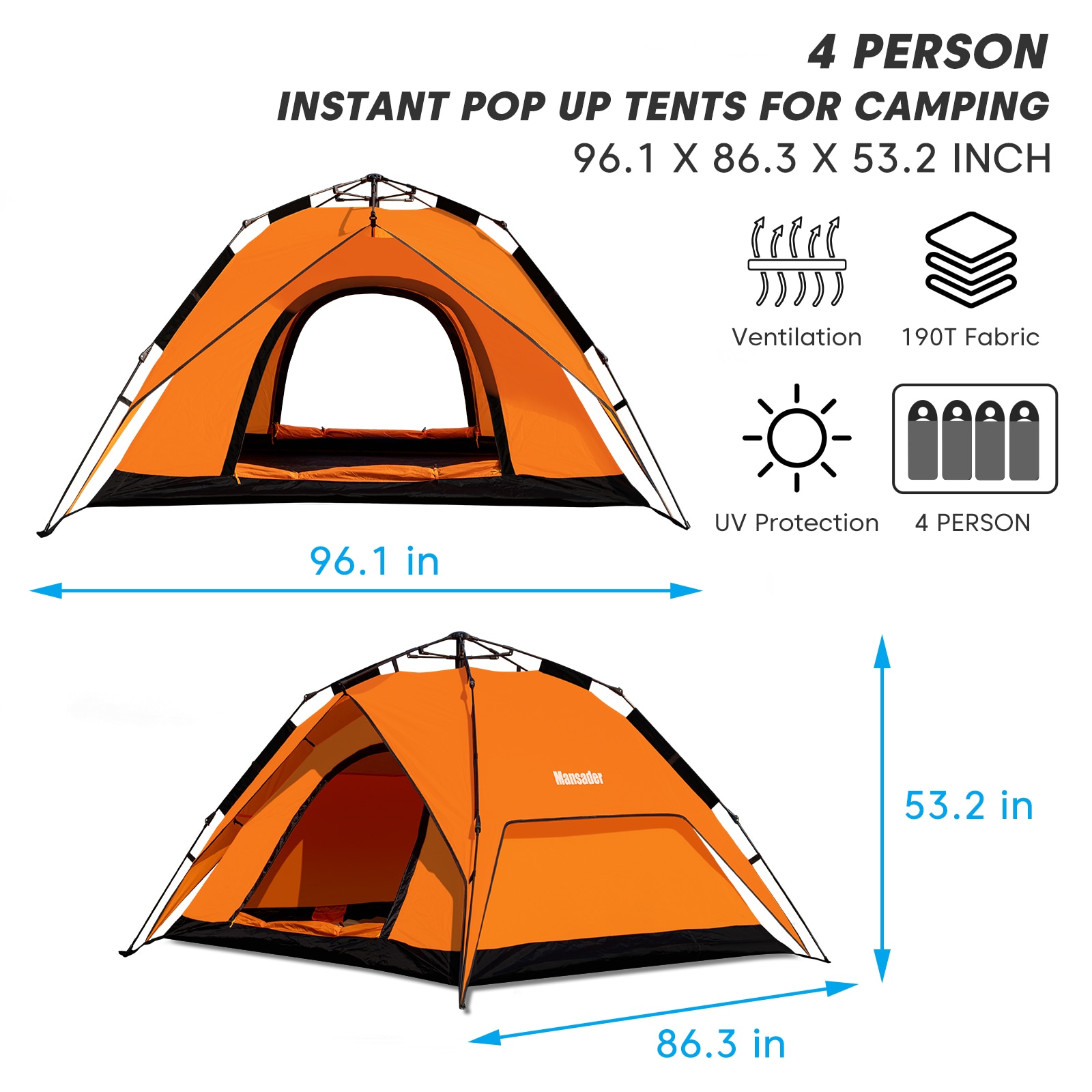 GARSING MAN-AUTODO--4P-OR tents - View #5