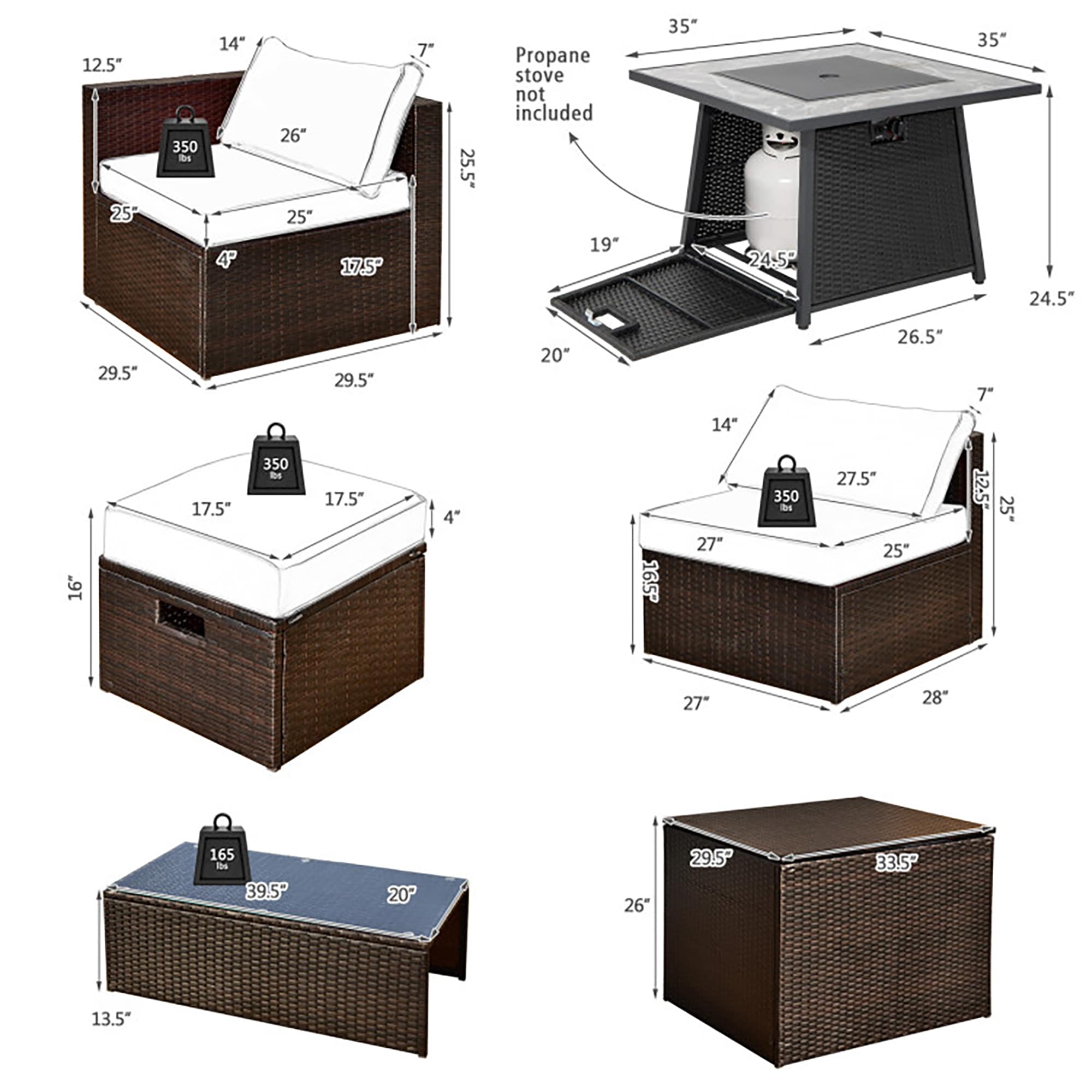 CASAINC KN-W376S00005 Patio-Conversation-Sets - View #4