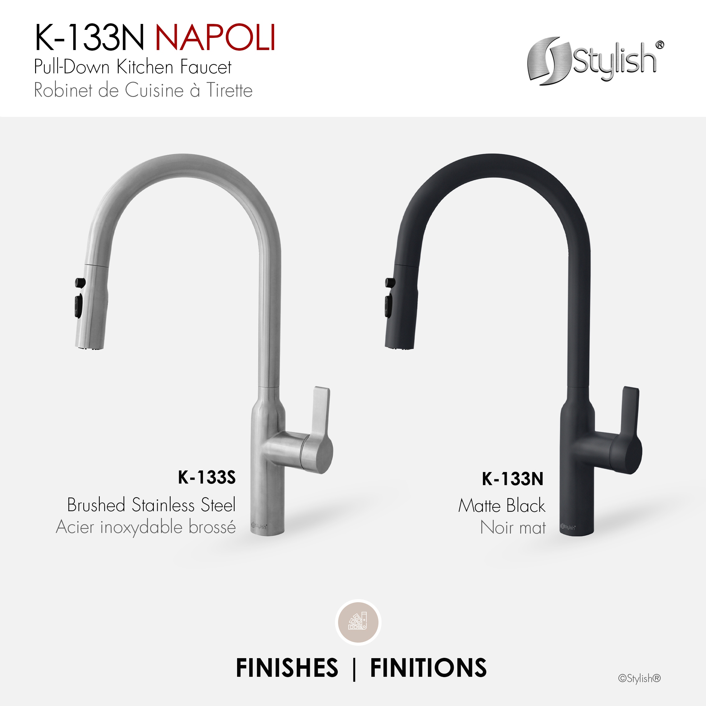 Stylish K-133N Kitchen-Faucets - View #3