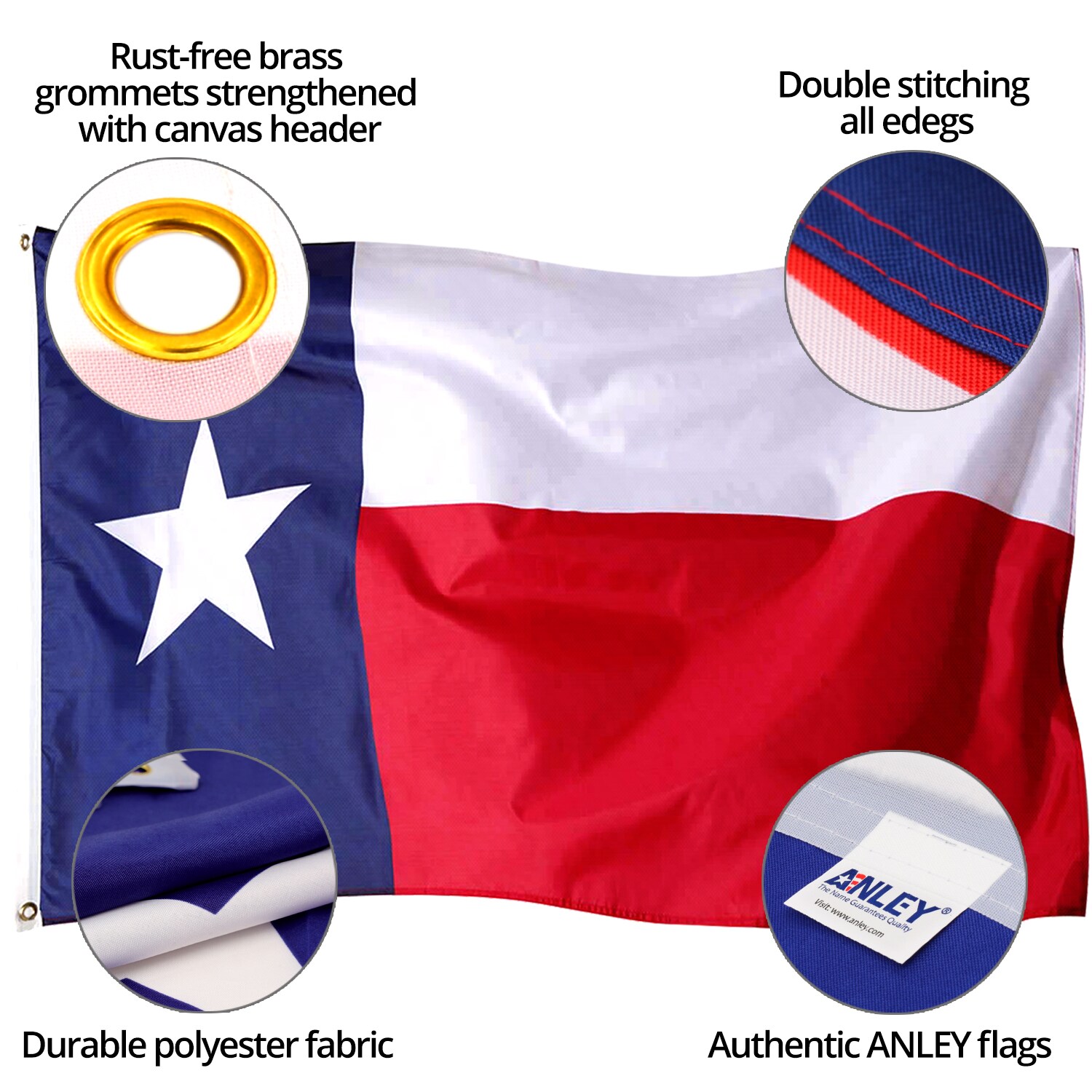 Anley A.FLAG.STATETEXAS.2P Decorative-Banner-Flags - View #2