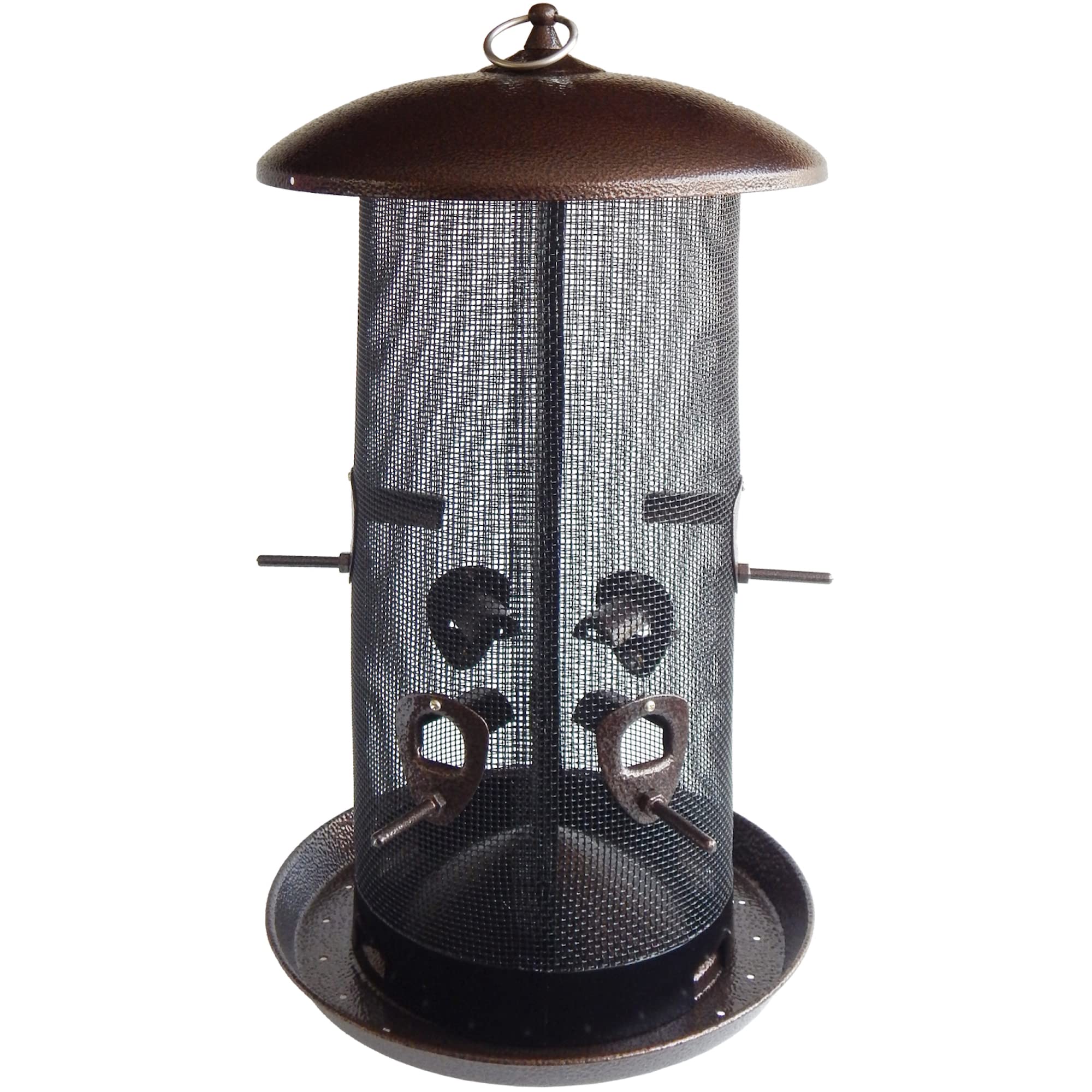 More Birds  Giant Combo Screen Bird Feeder Dual Seed Compartments 10 Feeding Ports 11 lb Capacity