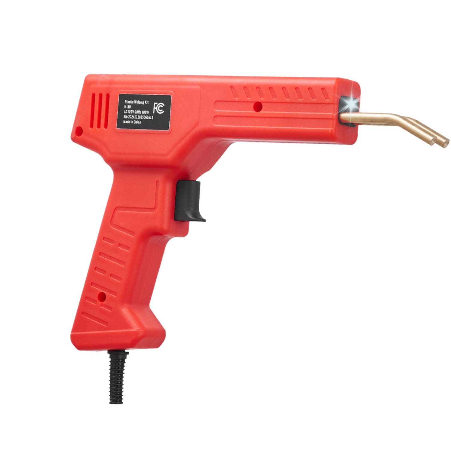 VEVOR SCSLHJHQ100W06728V1 Plastic Welder  100W Plastic Welding Gun with 800PCS Hot Staples  Professional Hot Staple Welding Gun  Plastic Car Bumper Repair Kit with LED Light for Kayak  Toys  Plastic Crack Repair