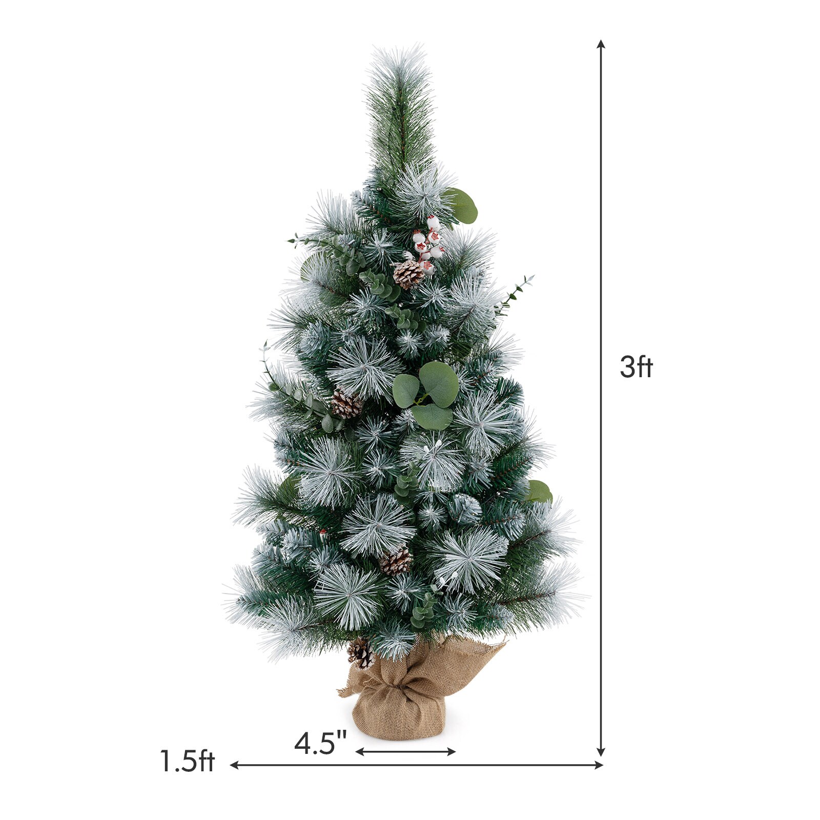 WELLFOR CM-HGY-23541US Artificial-Christmas-Trees - View #2