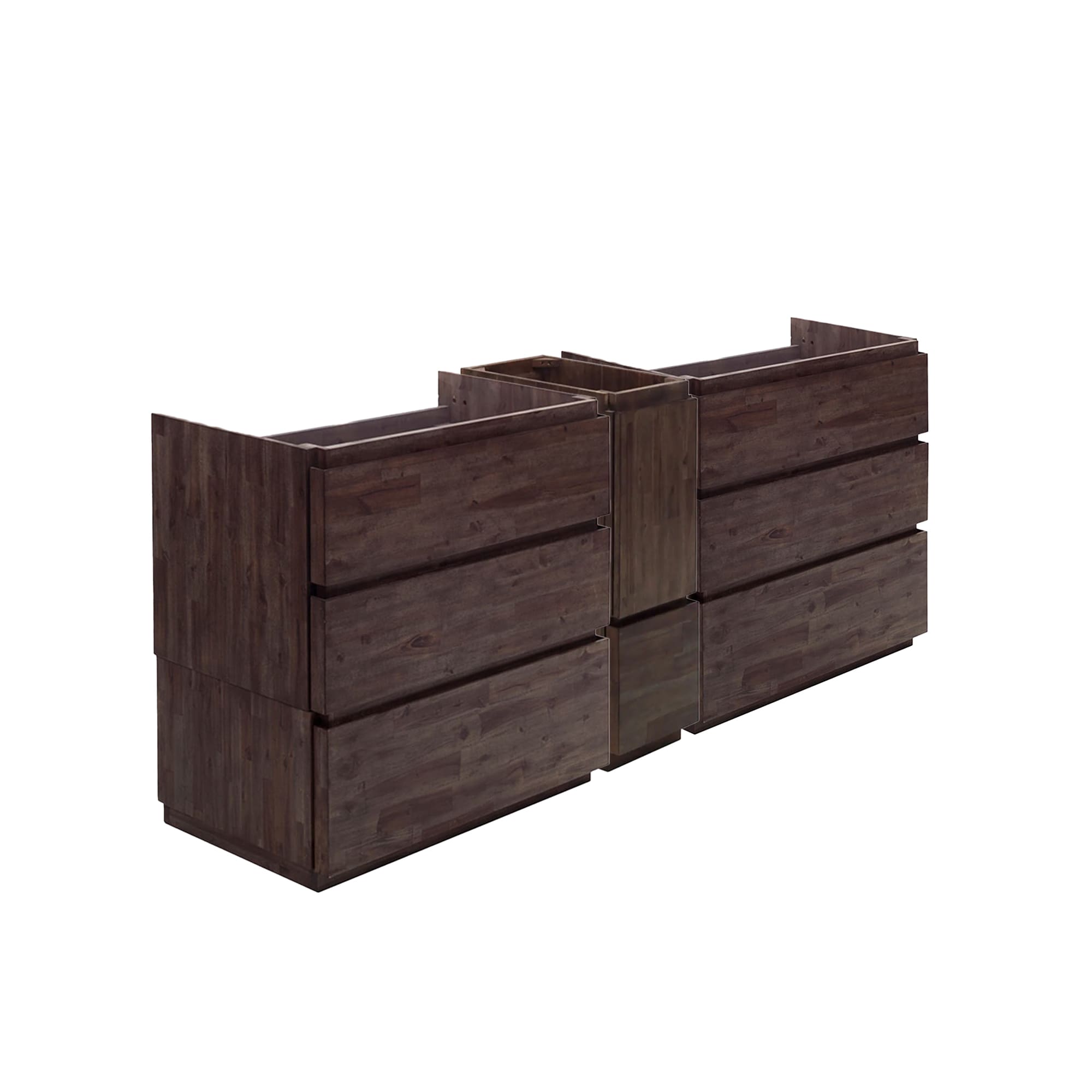 Fresca FCB31-241224ACA-FC Formosa 60-in Acacia Wood Bathroom Vanity Base Cabinet without Top