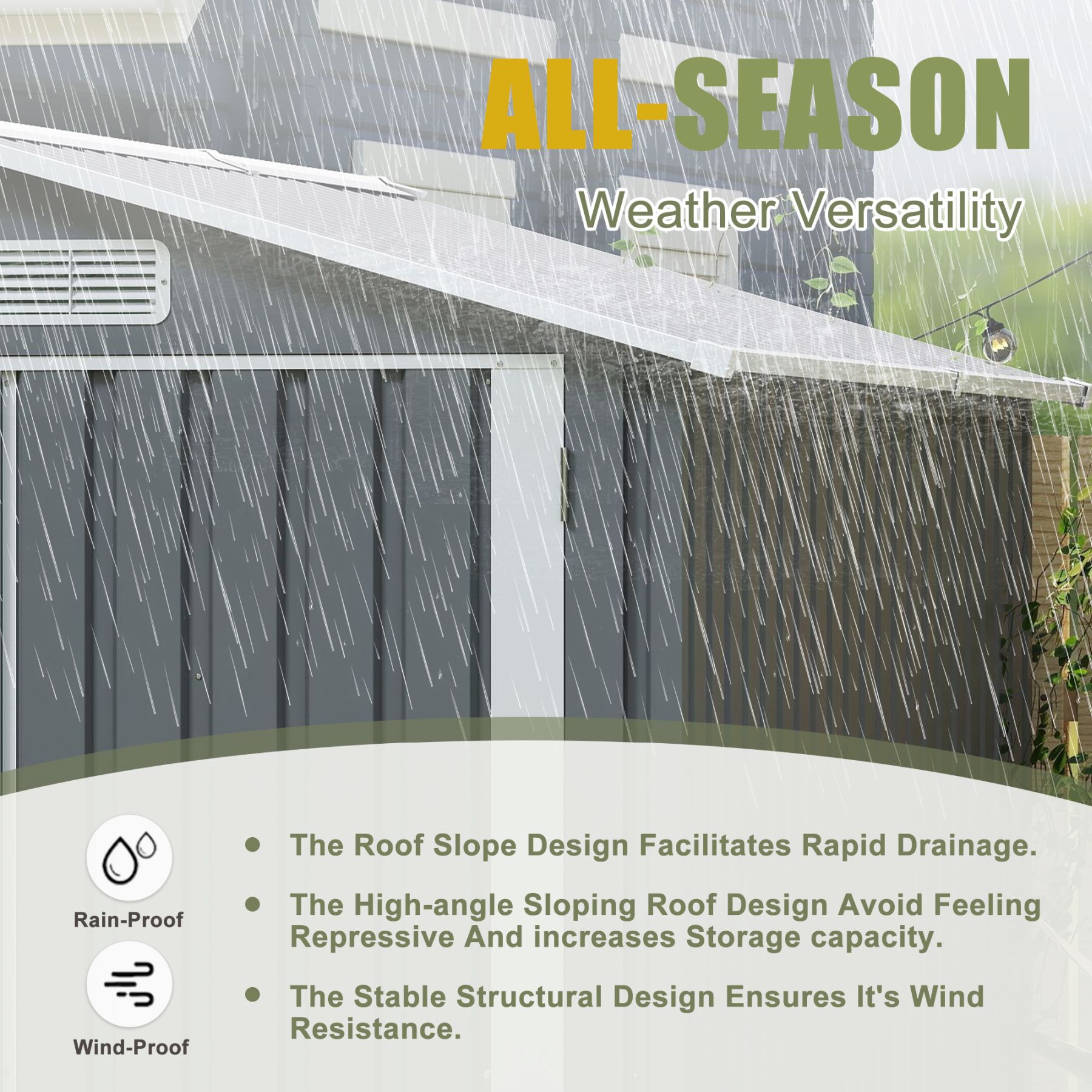 Blisstyle TXUDMHUBCM Metal-Storage-Buildings-Sheds - View #11