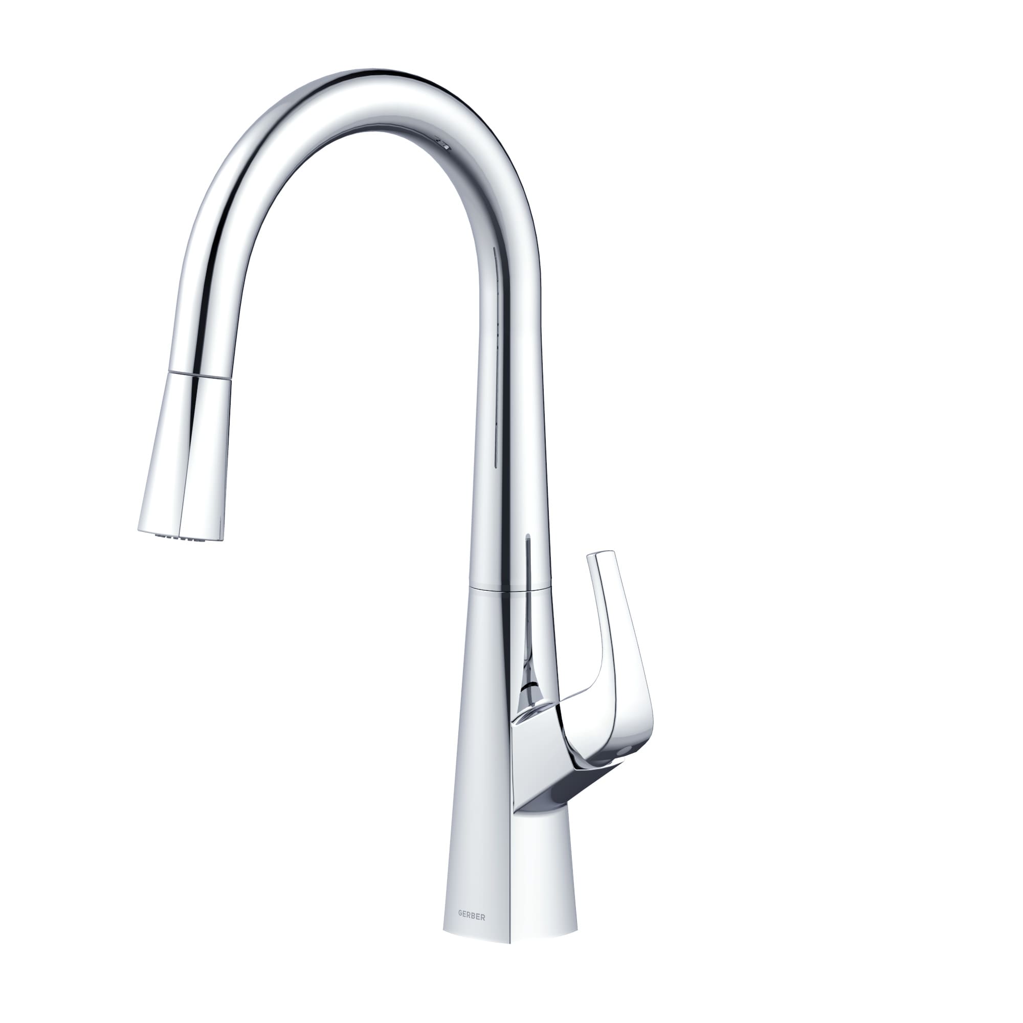 Gerber Chrome Single Handle Pull Down Kitchen Faucet With Sprayer In   62610613 