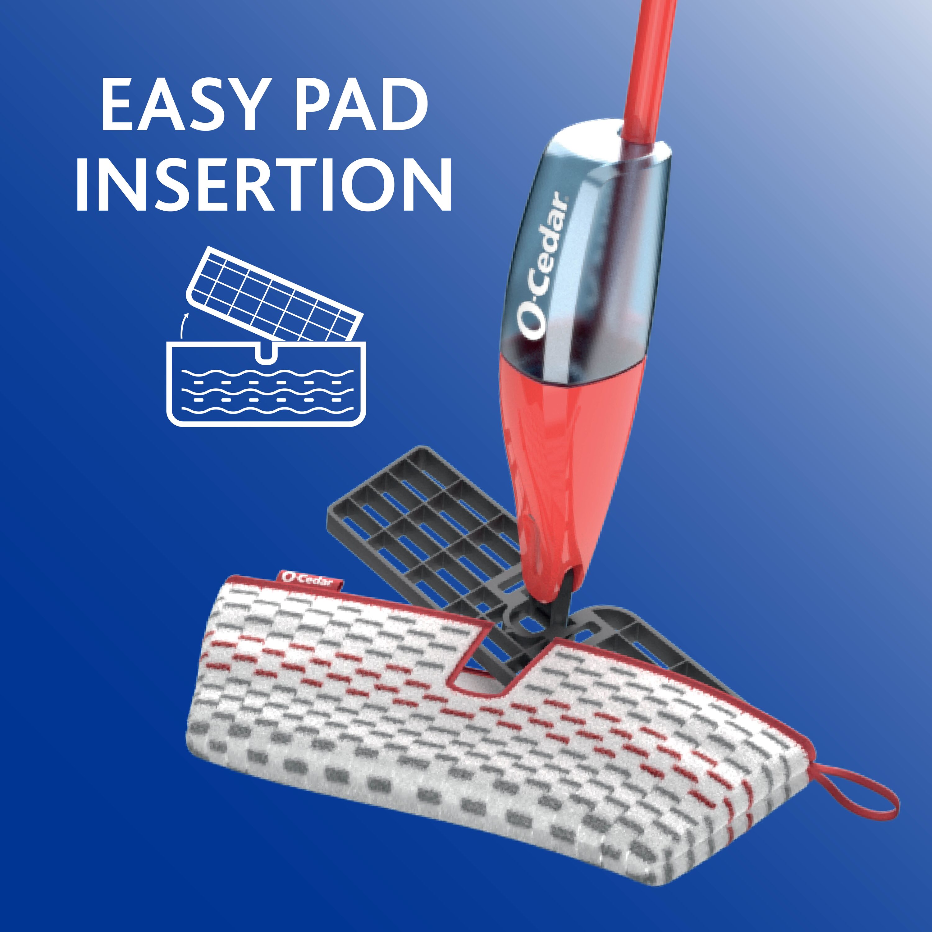 O-Cedar Comfort+ Microfiber Cloth Mop, Reusable and Machine Washable