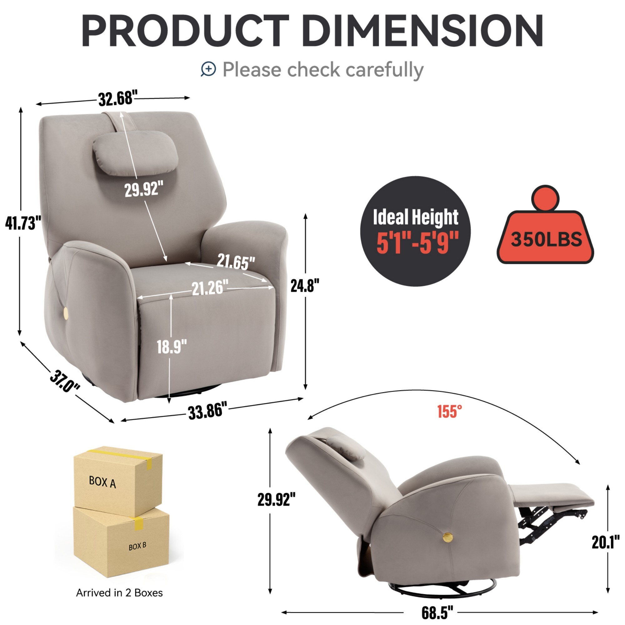 Clihome CL-CO00055 recliners - View #4