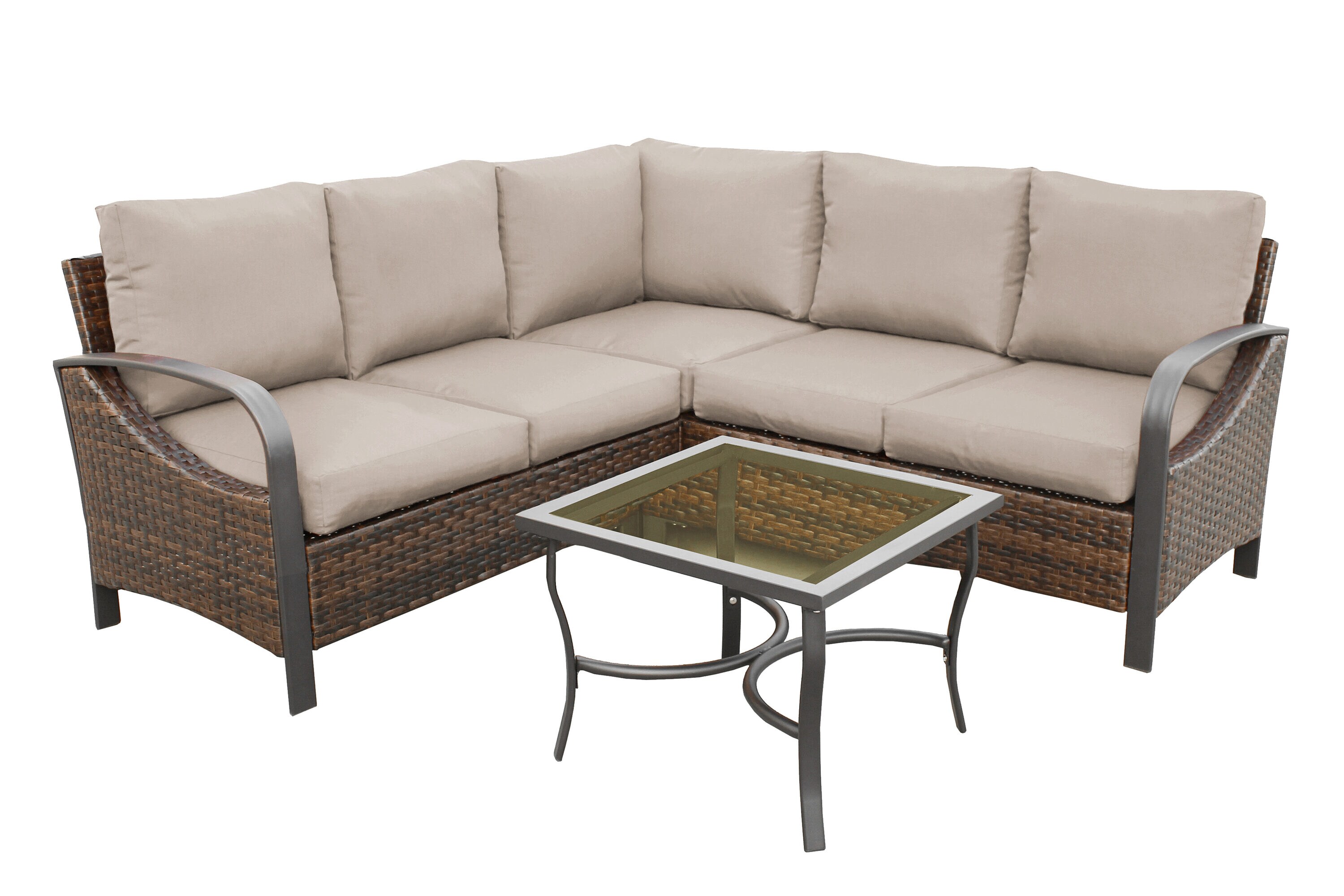 Leisure Made 490045-TAN Patio-Sofas-Daybeds - View #6
