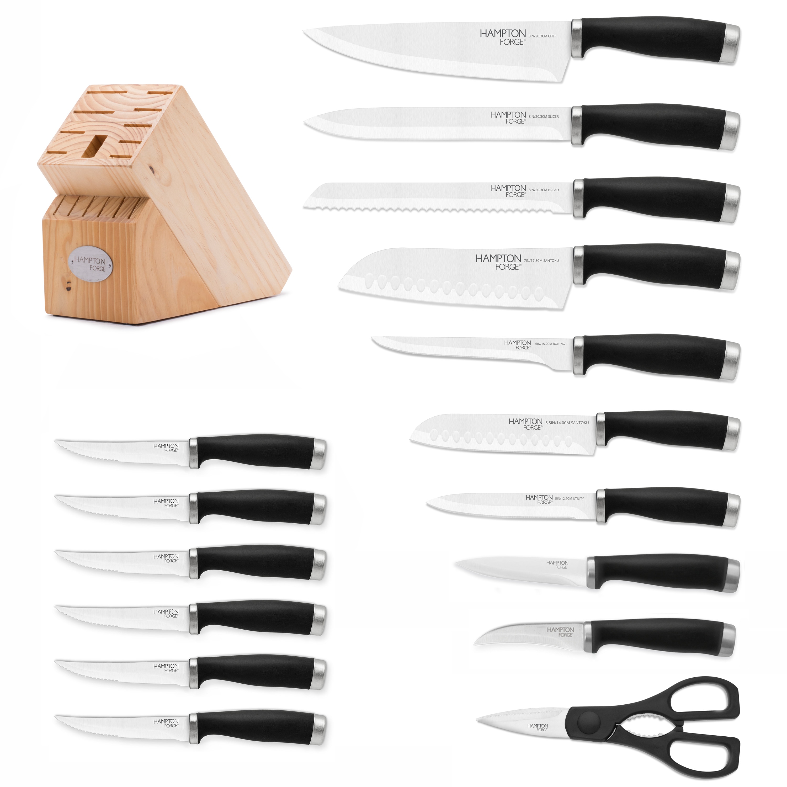 Hampton Forge 17-Piece Cutlery set HMC01B010B at Lowes.com