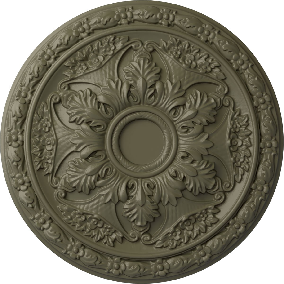 Ekena Millwork CM20BLSSF Baile 20-in W x 20-in L Painted Spartan Stone Polyurethane Whole Ceiling Medallion