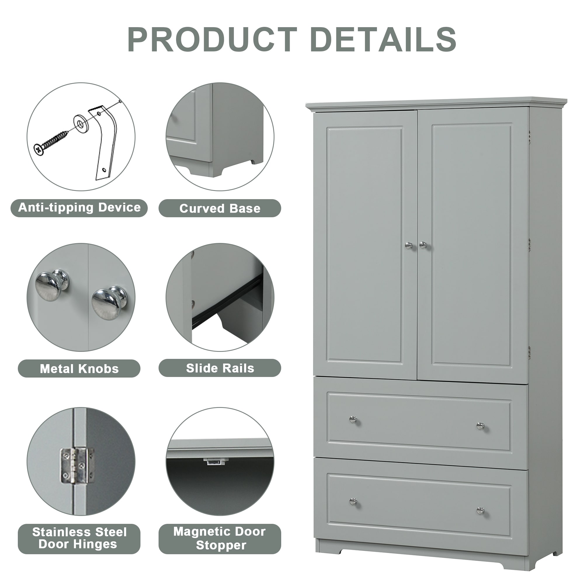 ModernLuxe L3P-WF312729AAE Bathroom-Wall-Cabinets - View #3