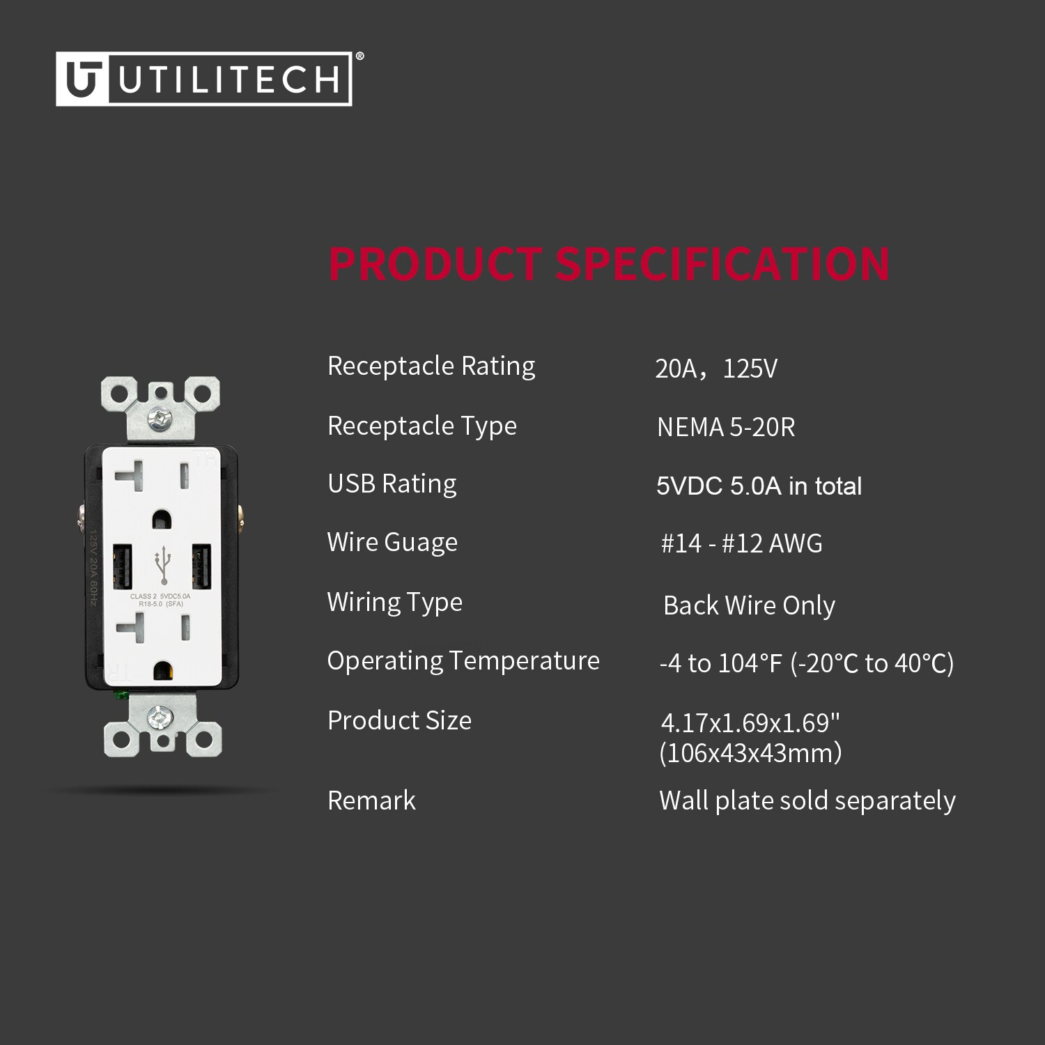 Utilitech R1820D50AA-WH2 receptacles - View #6