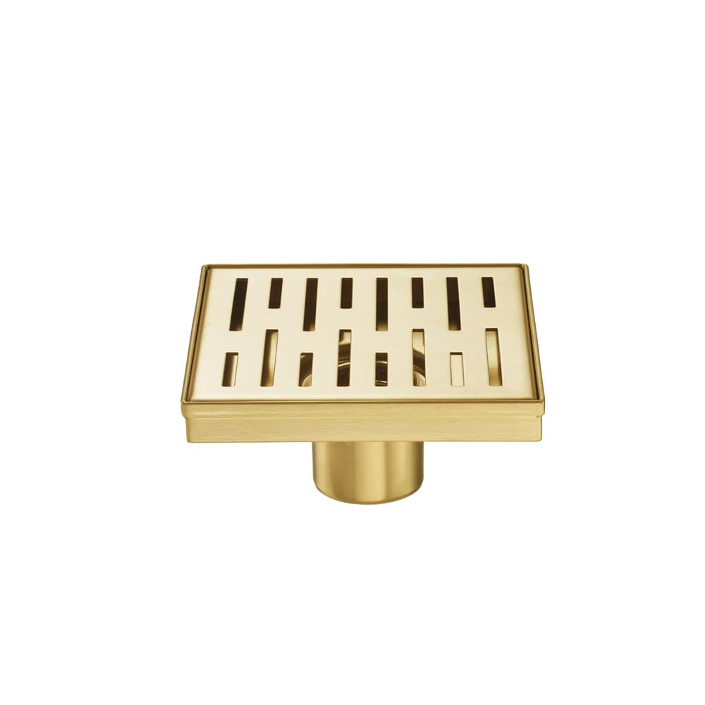 ELEGANTE DRAIN COLLECTION Tile Insert Cover 6-in x 6-in Gold Stainless  Steel Shower Drain in the Shower Drains department at