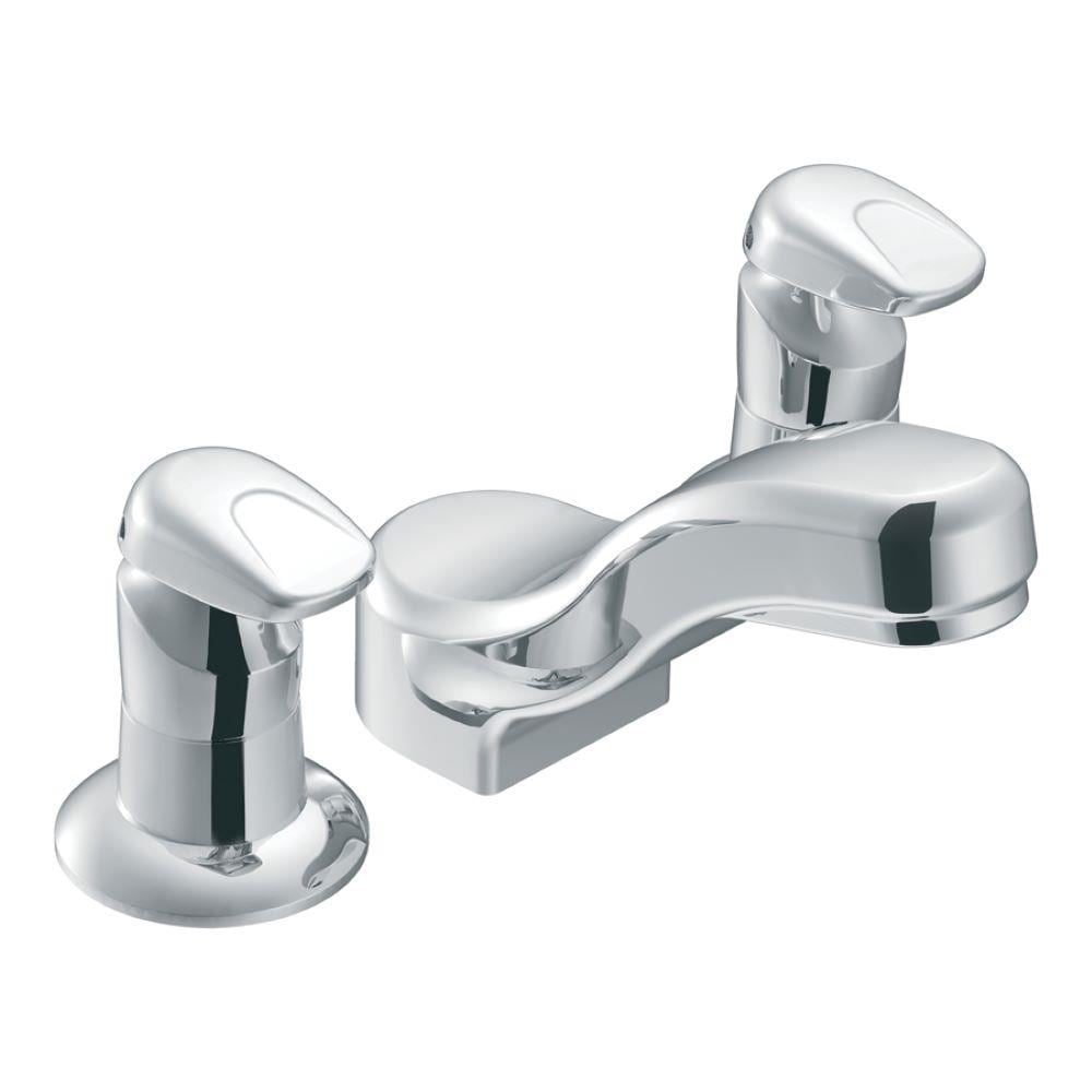 Moen M-Press Chrome Widespread 2-Handle Commercial Handle Bathroom Sink ...