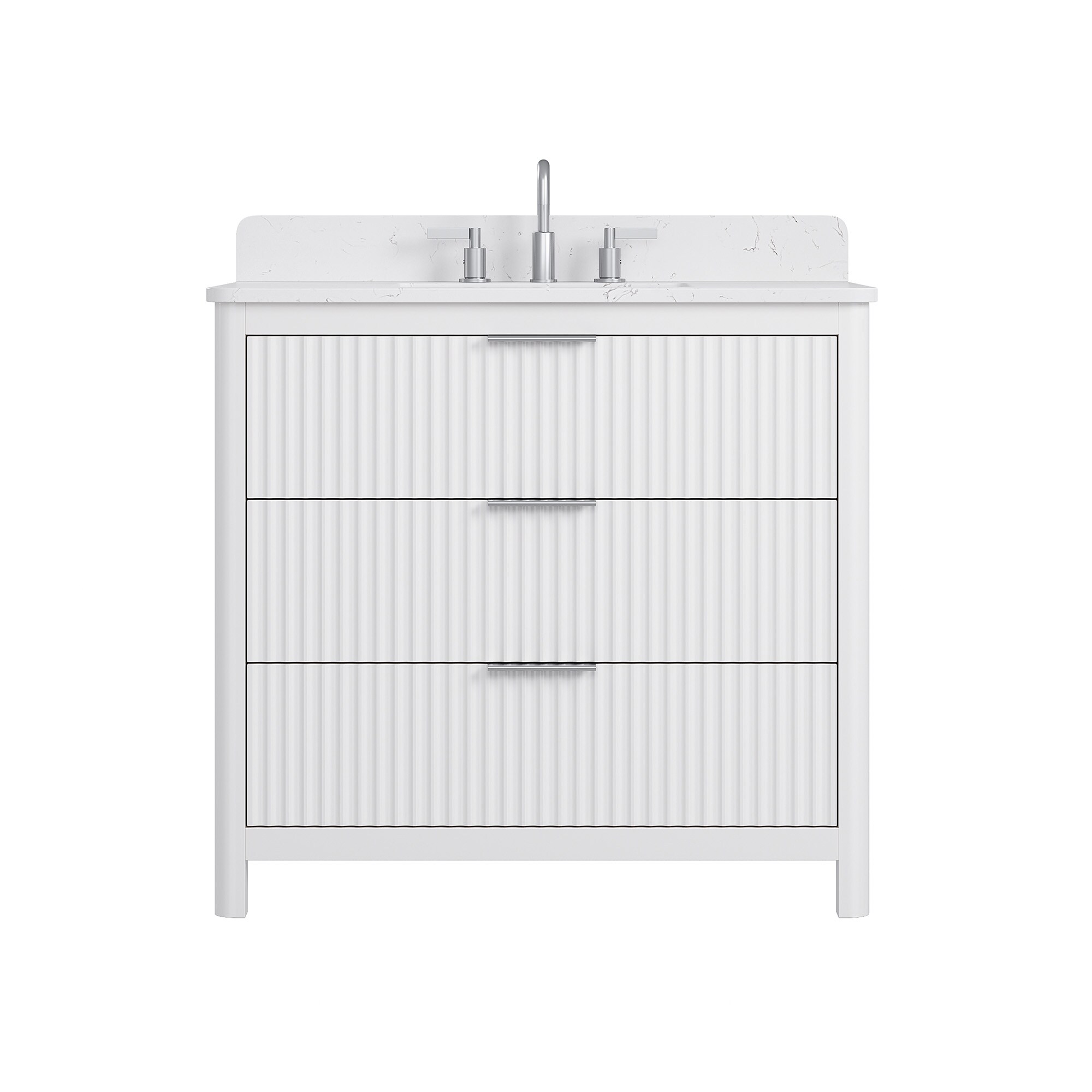 DELUXE LIVING V24001-36WT Bath-Vanity-Combo - View #2