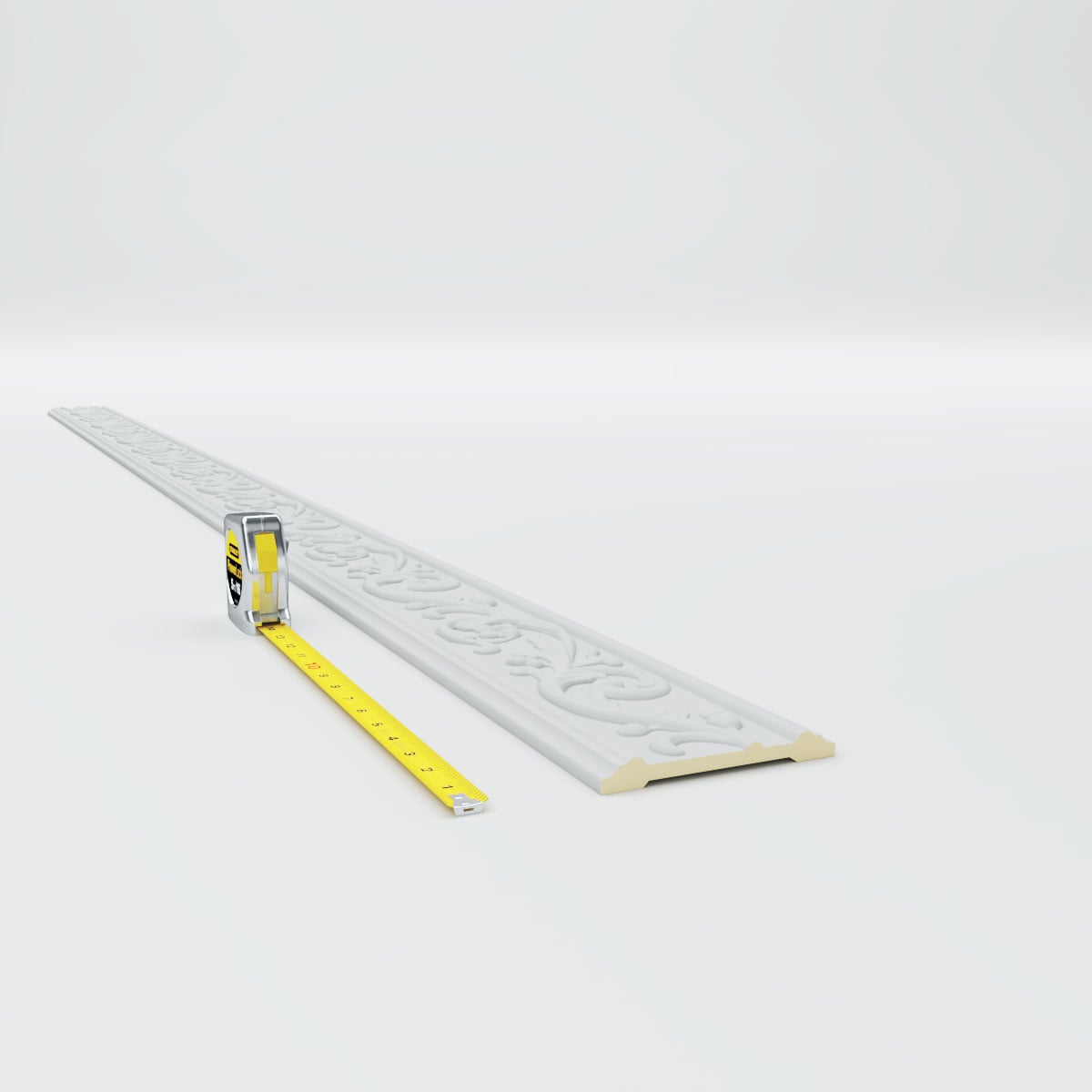 White Polyurethane Aberdeen Crown Moulding 94.5" Length
