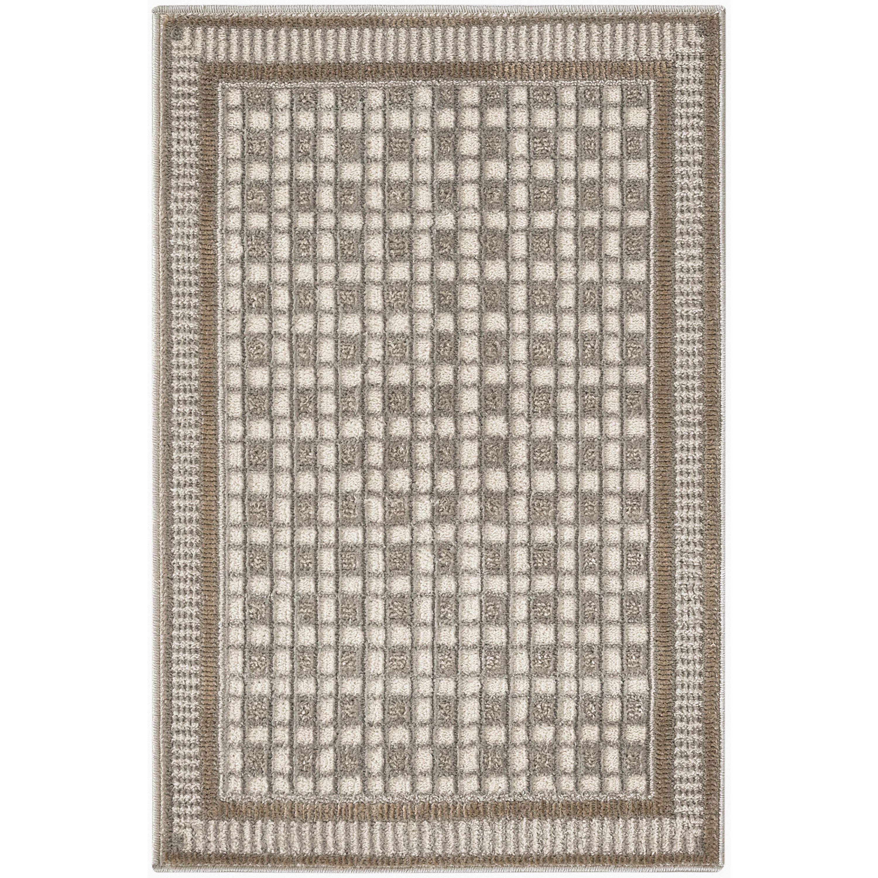  Home Nordic 2 x 3 ft Ivory Grey Indoor Area Rug