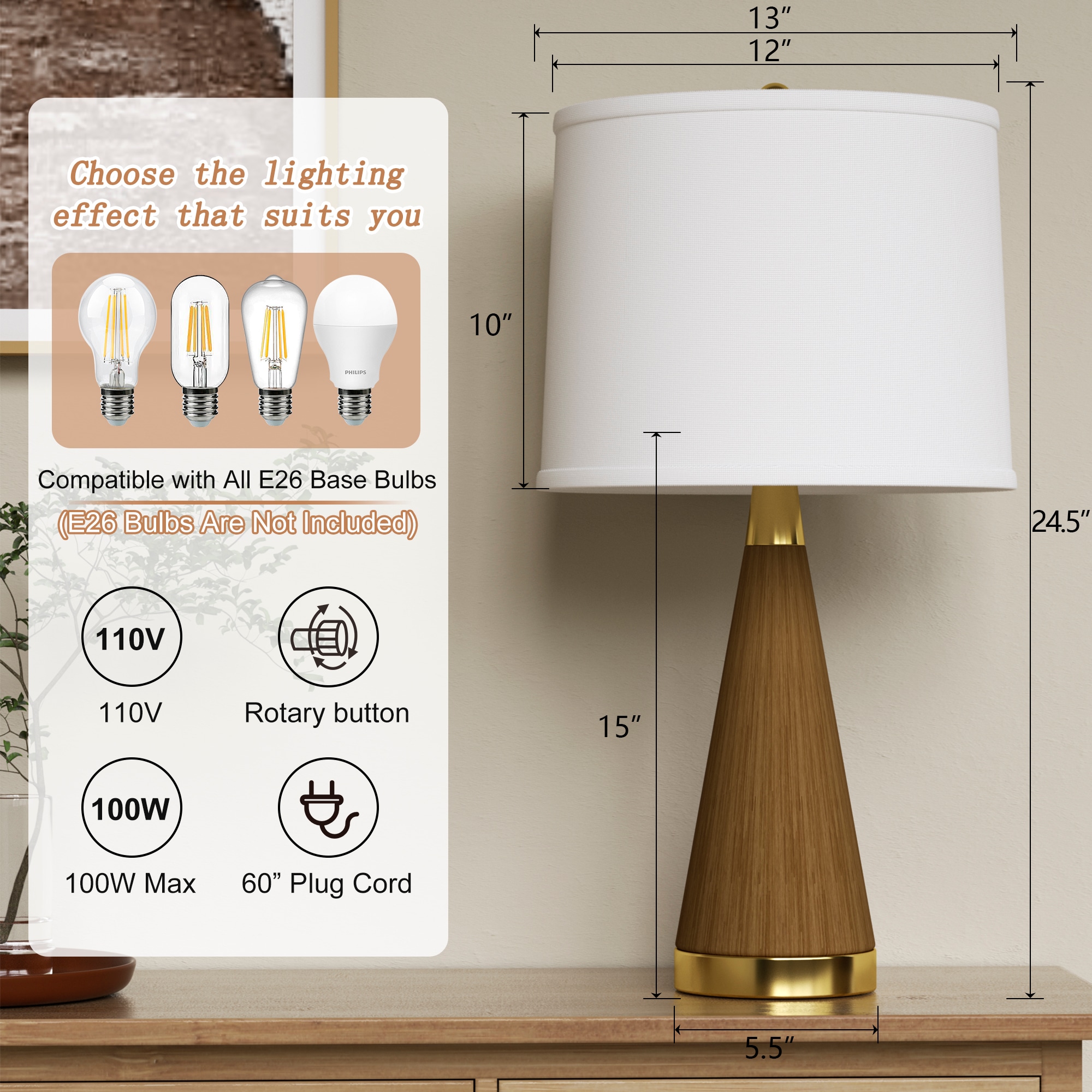 Maxax T244-WG Table-Lamps - View #5