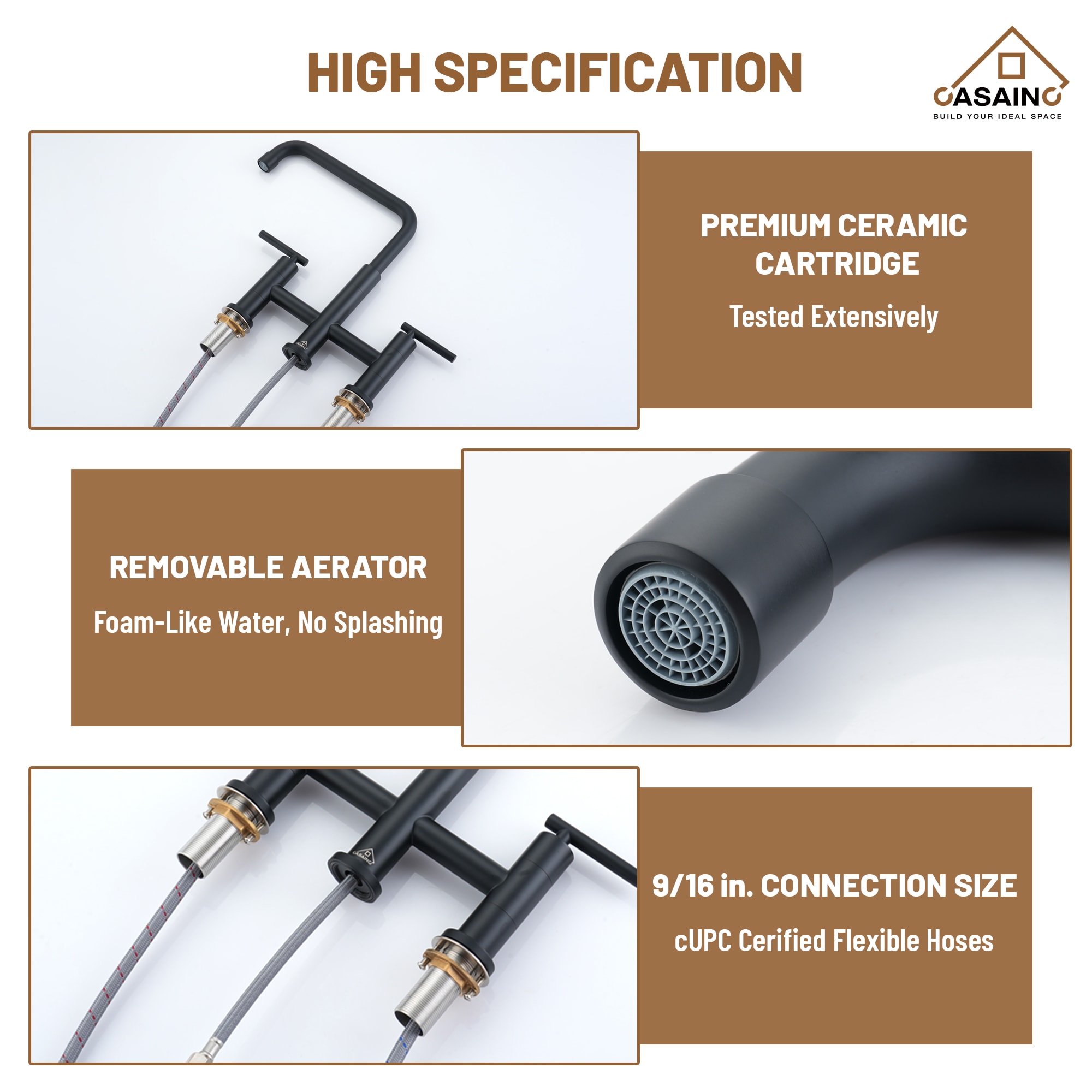 CASAINC KCLT0002-MB Kitchen-Faucets - View #7