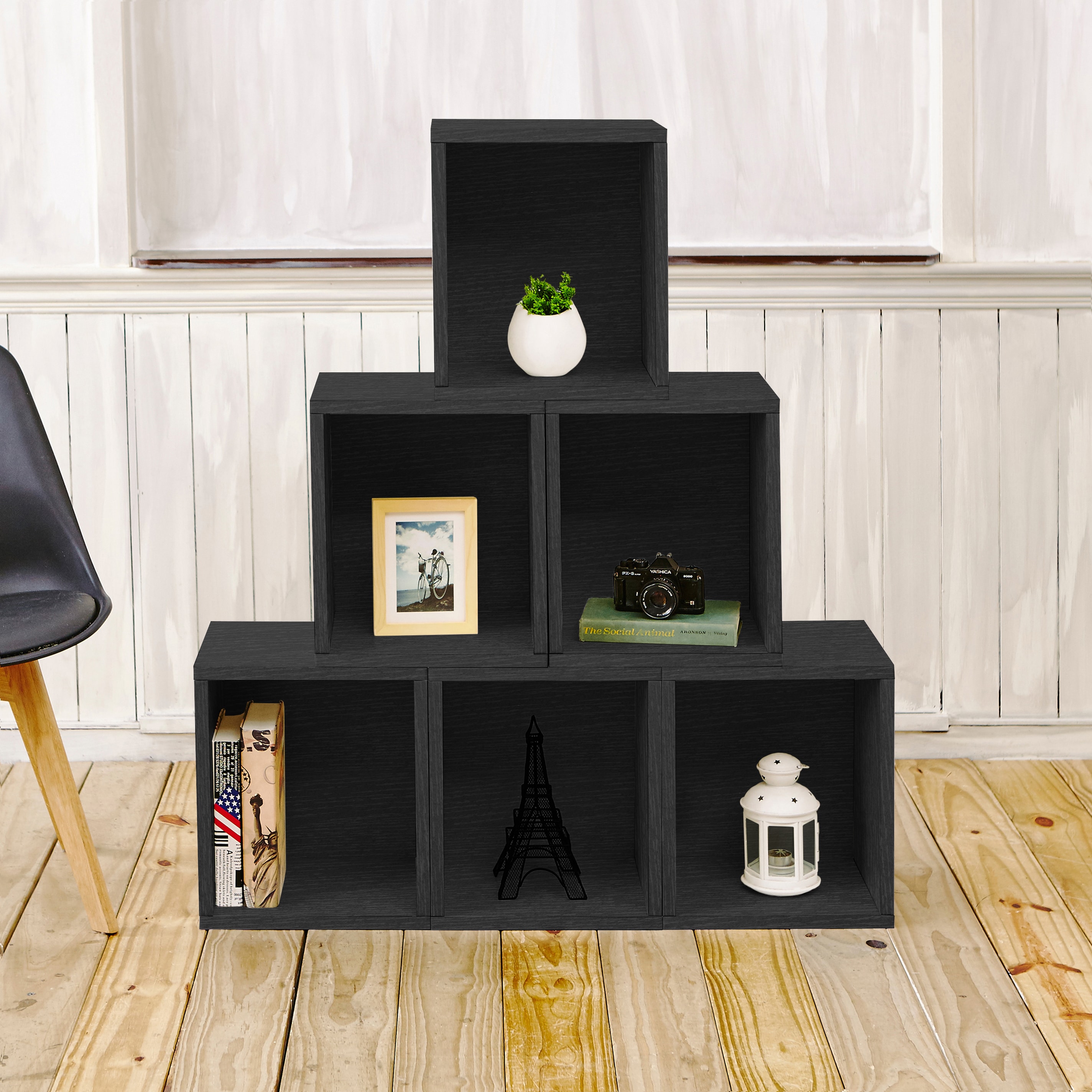 Way Basics BS-285-340-390-BK Laminate-Storage-Cubes - View #4