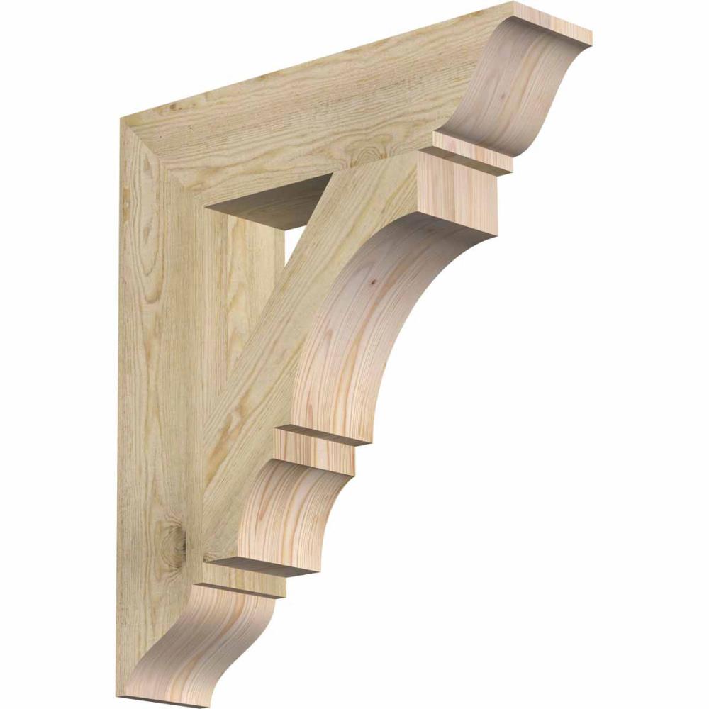 Ekena Millwork BKT06X26X30BOA01RDF Balboa traditional rough sawn 6-in x 26-in x 30-in Douglas fir Brown Wood Standard bracket