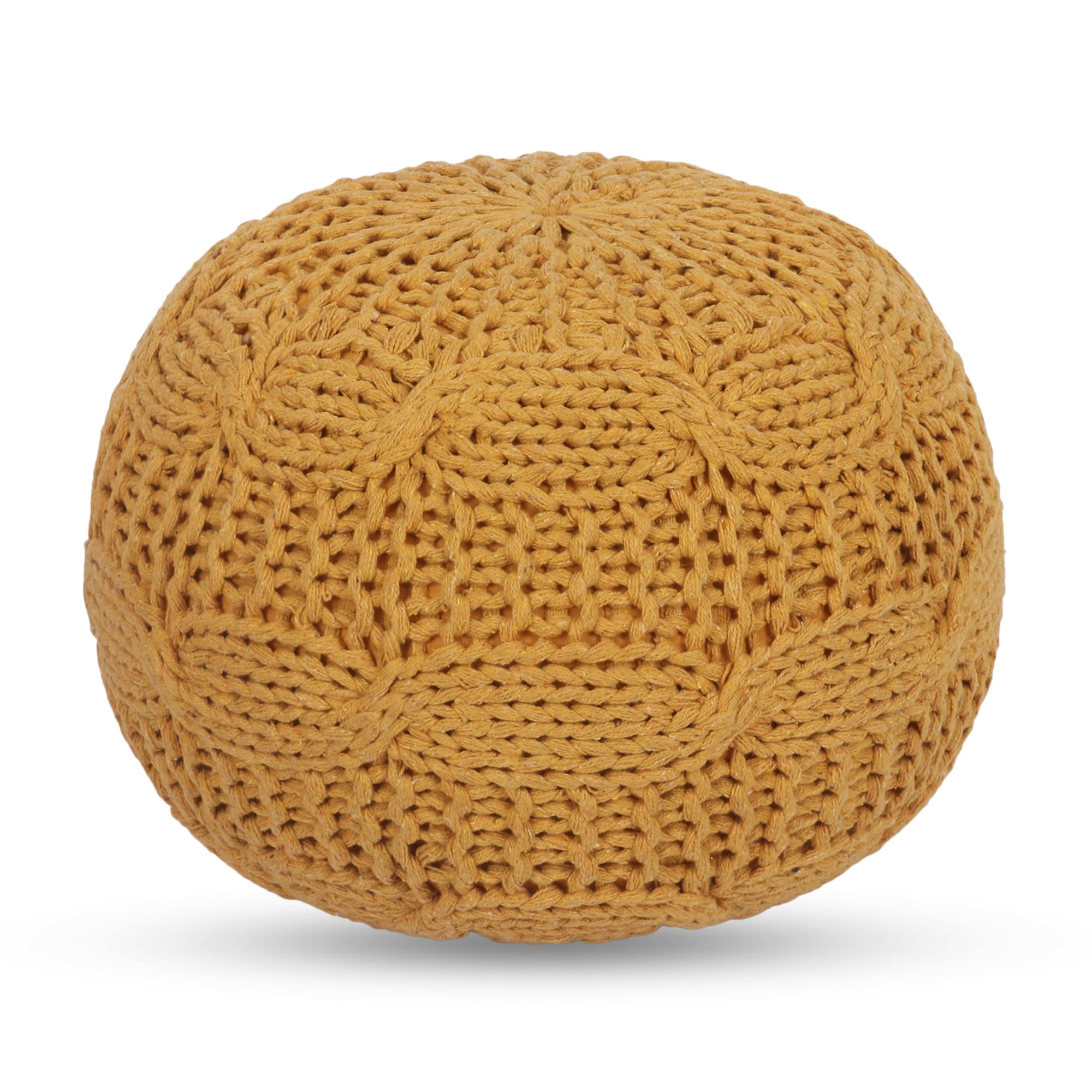 Loft Lyfe LPF408-21YL-LS Brystol Modern Yellow Pouf Ottoman