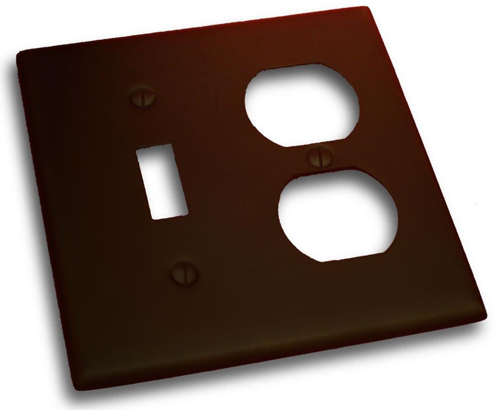 Residential Essentials 10827VB 2 -Gang Standard Size Venetian bronze Steel Indoor Toggle/Duplex Wall Plate