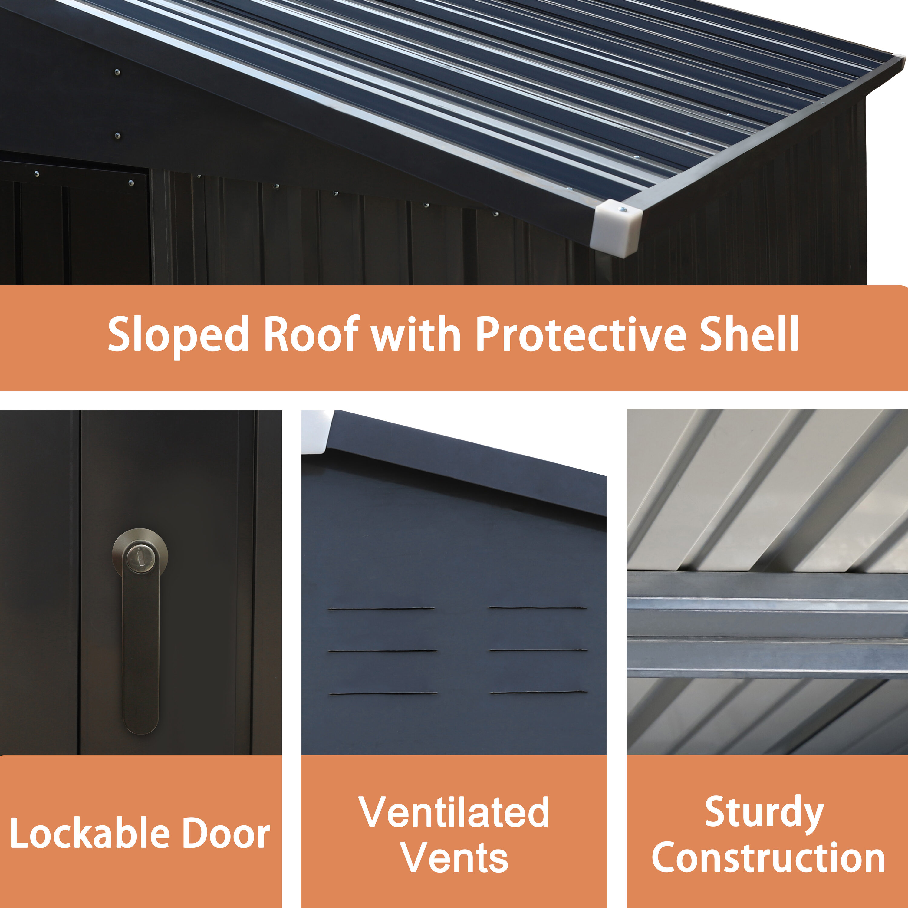 VEIKOUS PG0301-13-11 Metal-Storage-Buildings-Sheds - View #5