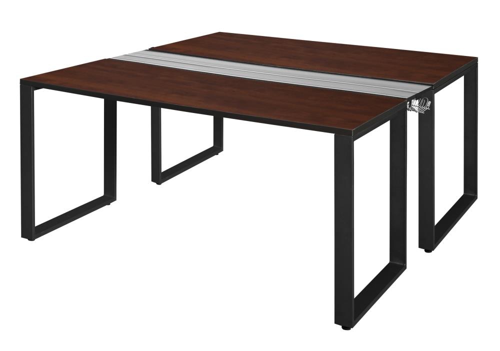 Regency STBS6624CHBK Structure 58-in Red Modern/Contemporary 2-person Desk