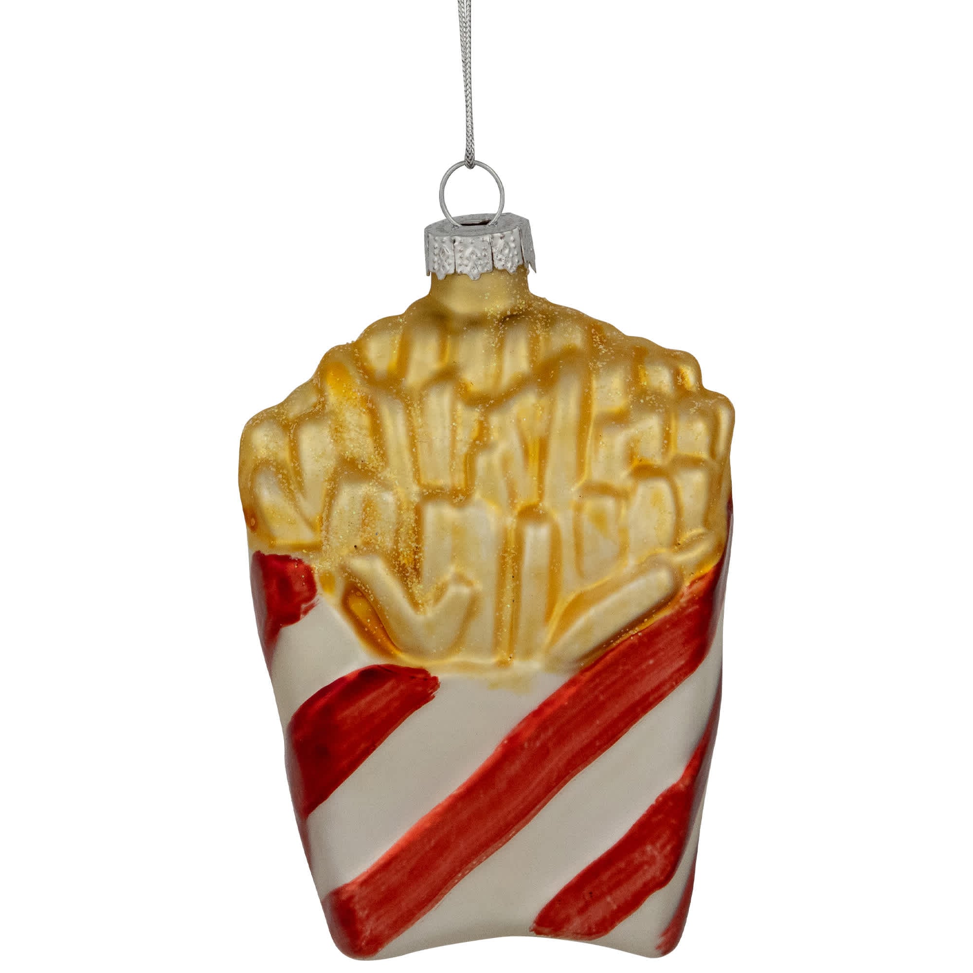 Northlight 4 inch Fast Food French Fries Glass Christmas Ornament
