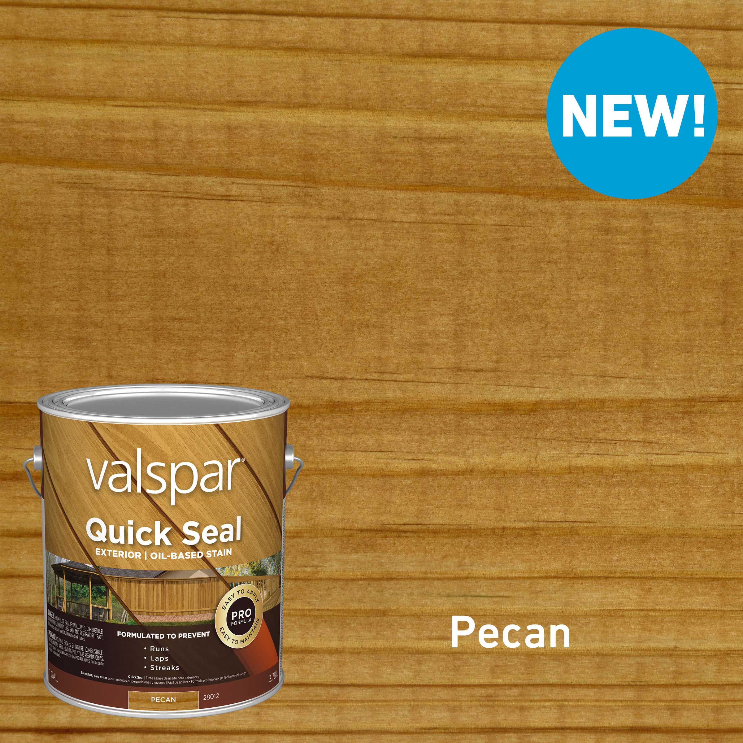 Valspar VL1028012-16 Quick Seal Pre-Tinted Pecan Semi-transparent Exterior Wood ( 1-gallon )