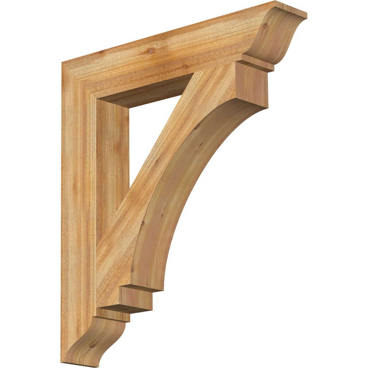 Ekena Millwork BKT06X34X38IMP01RWR Imperial traditional rough sawn 6-in x 34-in x 38-in Western red cedar Brown Wood Standard bracket