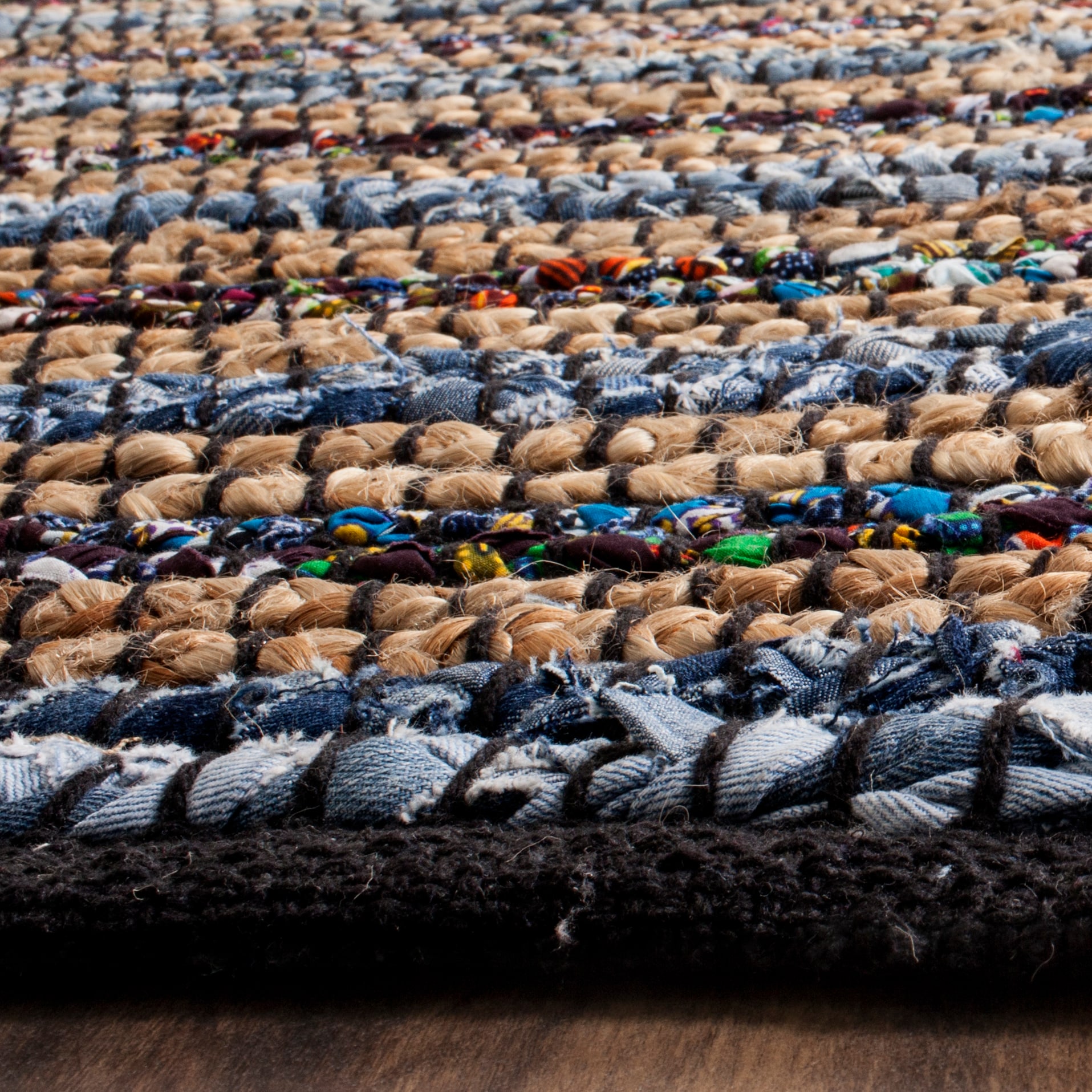Hand-Knotted Blue Rectangular 9' x 12' Area Rug