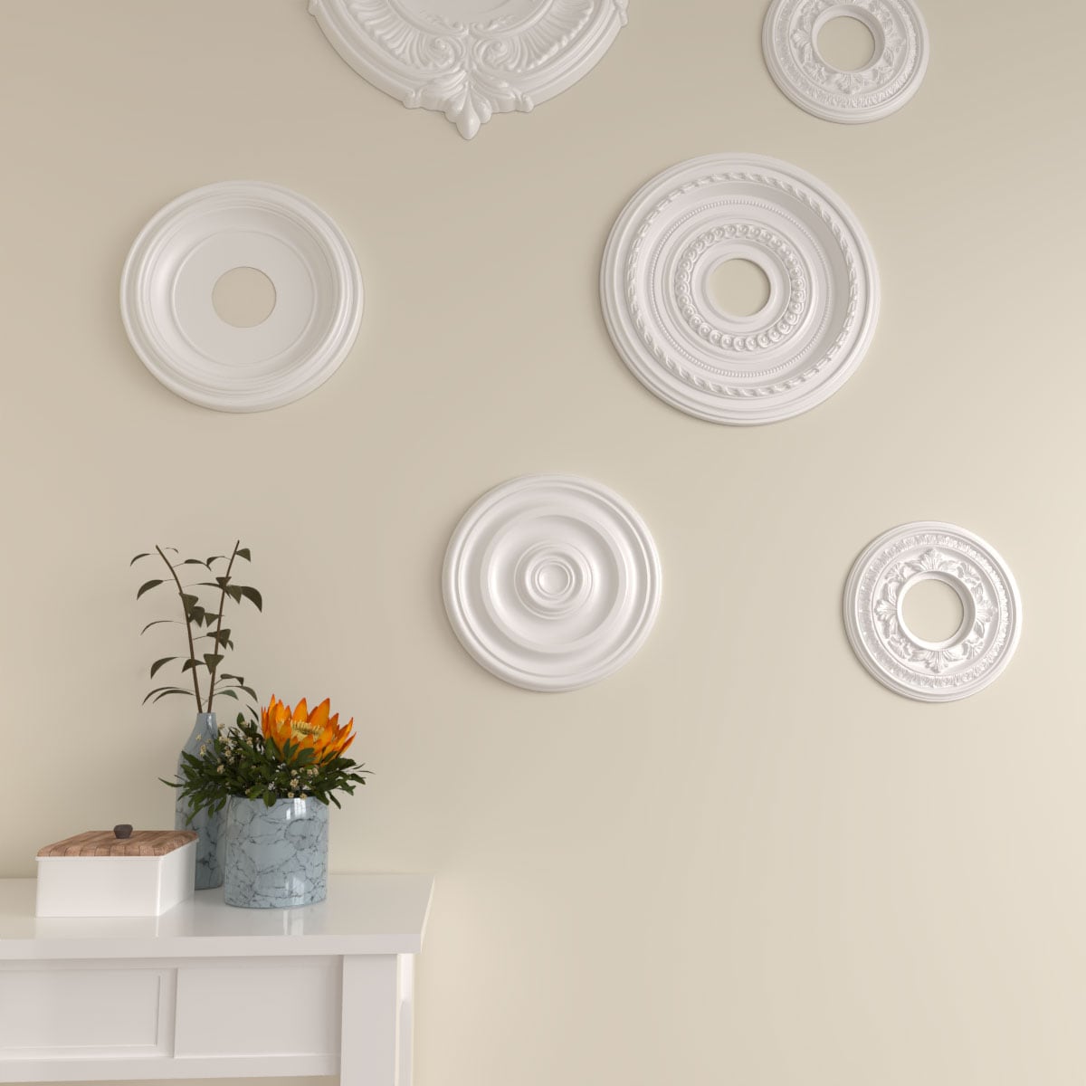 Ekena Millwork CM12KP Ceiling-Medallions - View #7