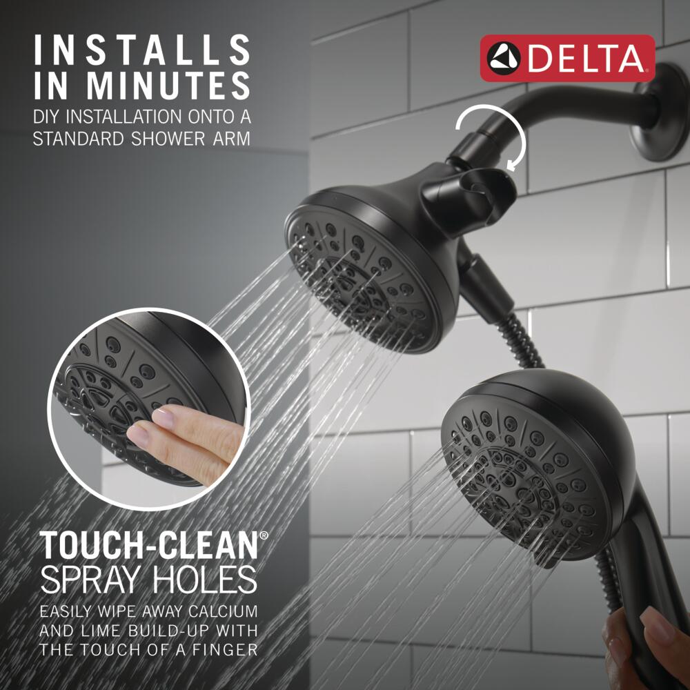 Delta Universal Showering Components Matte Black Round Dual/Combo ...